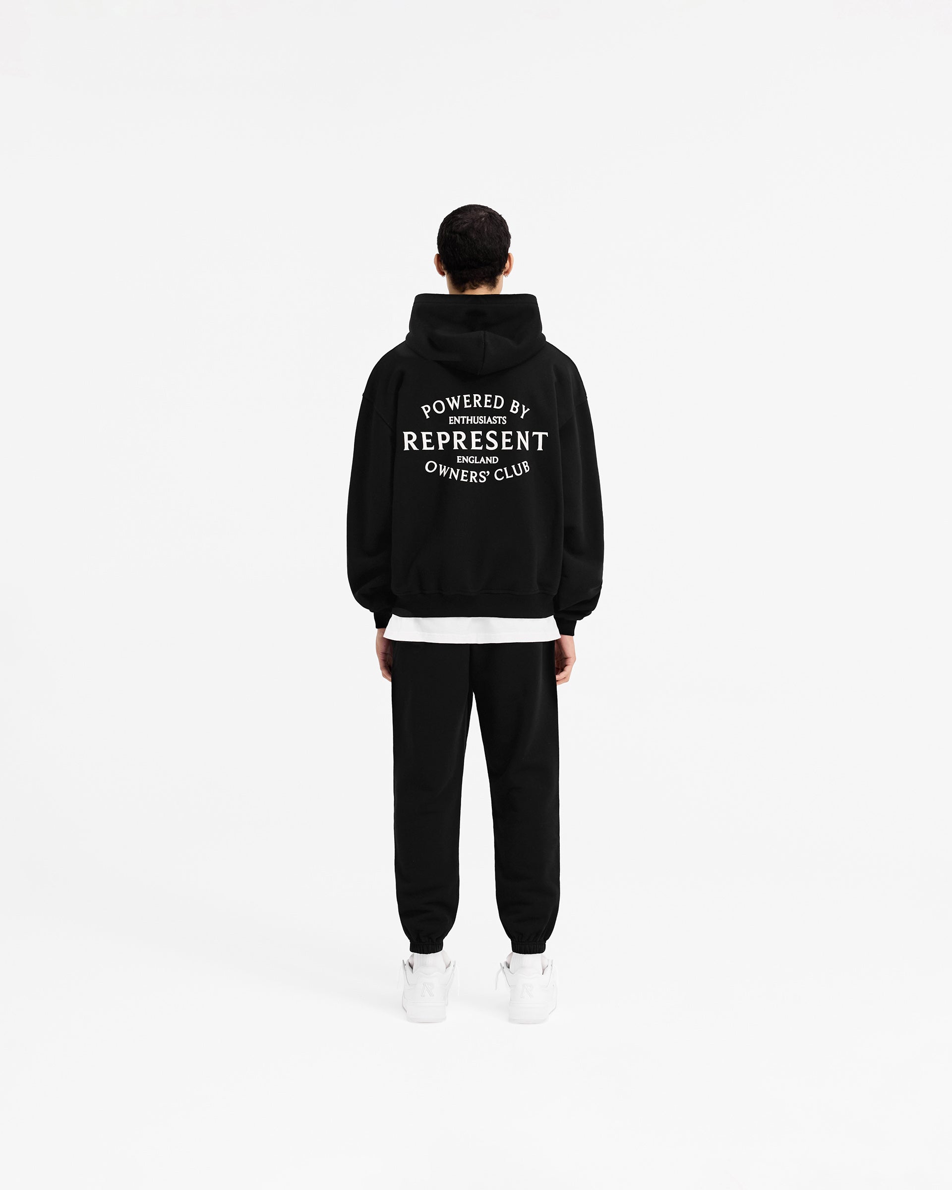 Sweat à capuche zippé avec timbre du club des propriétaires - Noir de jais