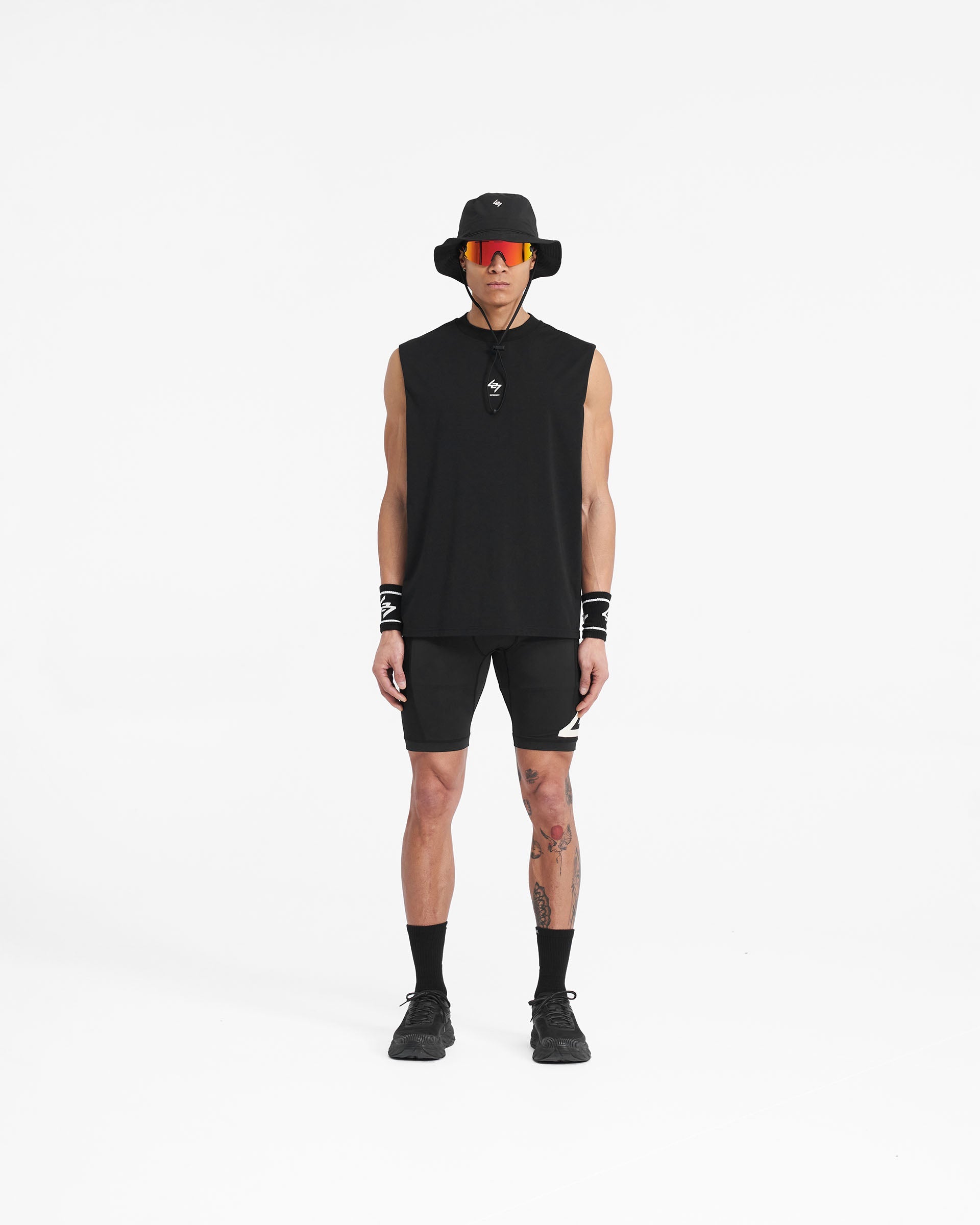 247 Übergroßes Tanktop - Tiefschwarz