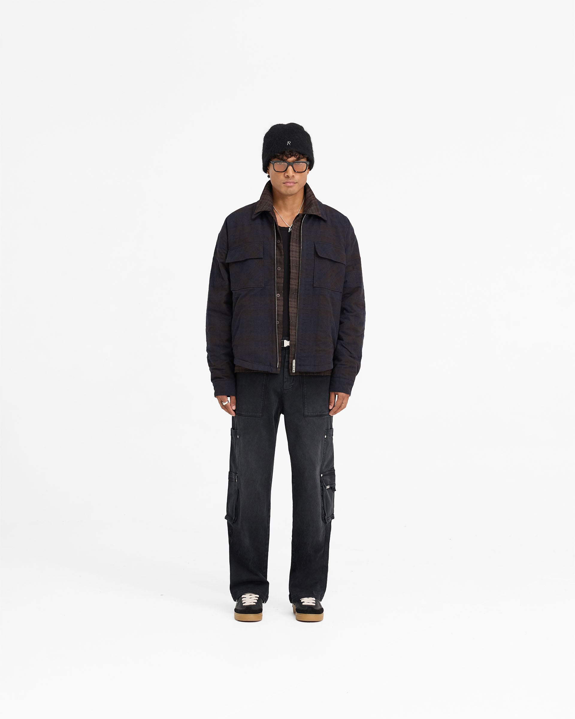Surchemise zippée ouatée - Midnight Navy