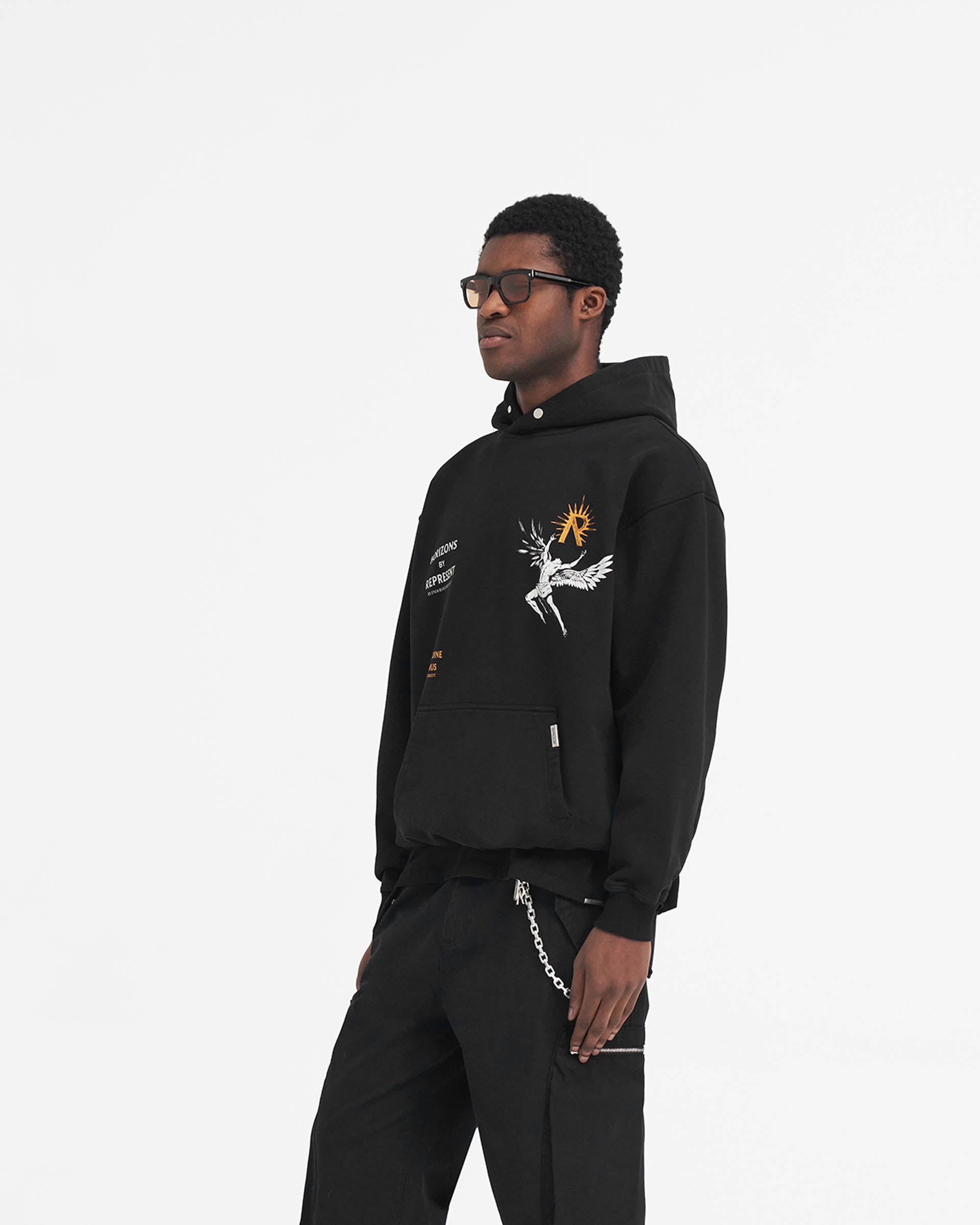 Icarus Hoodie - Tiefschwarz