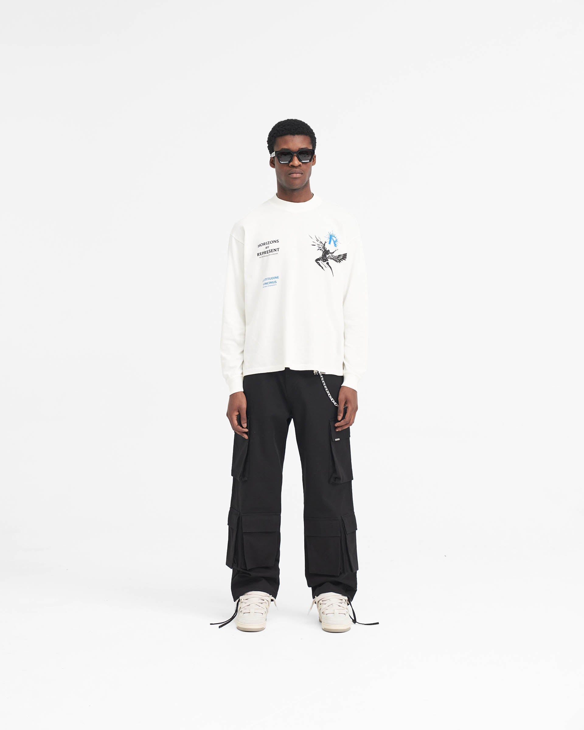 Icarus Langarm-T-Shirt - Flaches Weiß