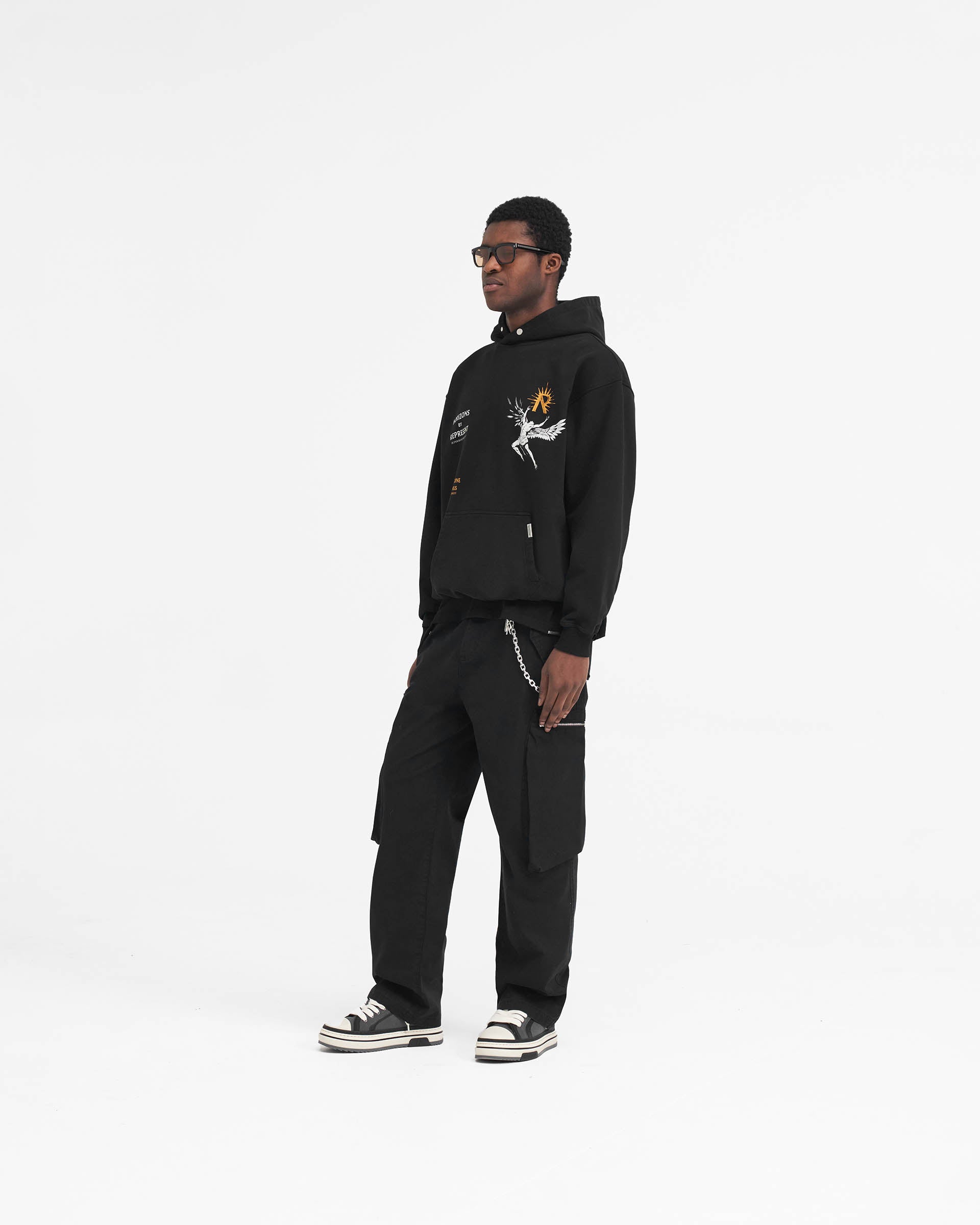 Icarus Hoodie - Tiefschwarz