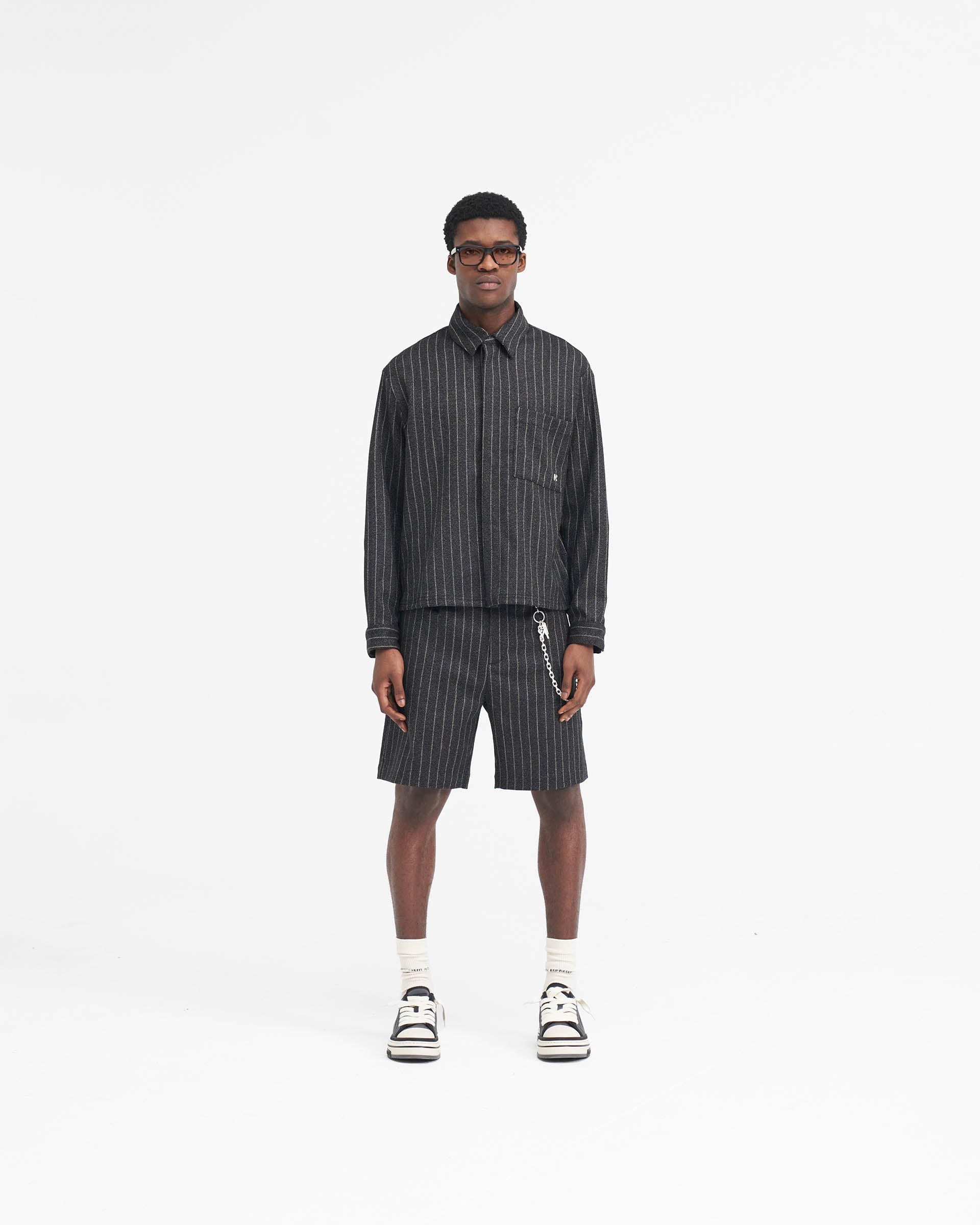 Short ajusté - Rayures noires