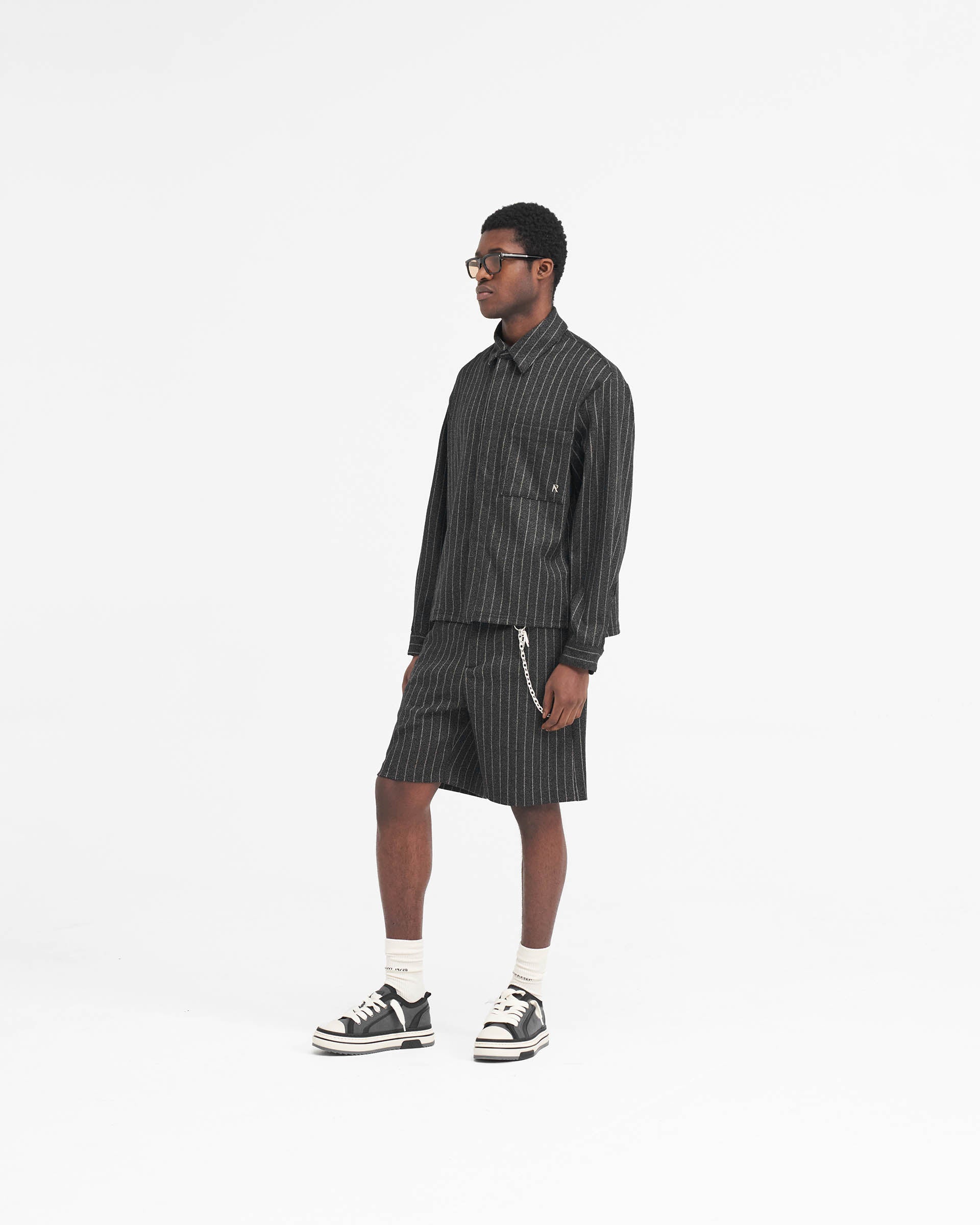Short ajusté - Rayures noires