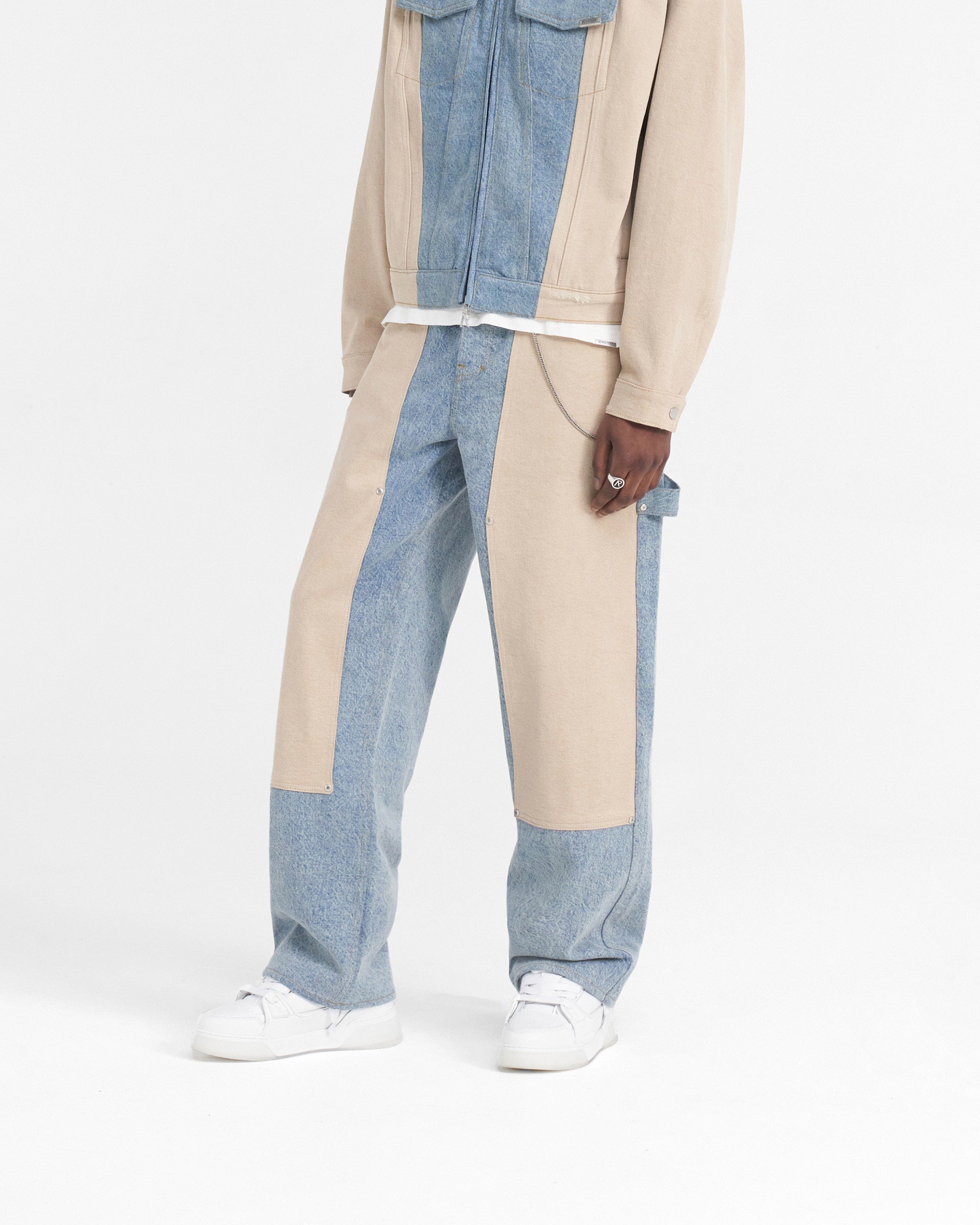 R3C-V2 Denim Carpenter à blocs de couleurs - Bleu