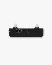Front product image of a mens black belt on a plain white background | 247 Hydration Belt in Black | Belt with bottle holders | 247 Accessories | Represent Clo