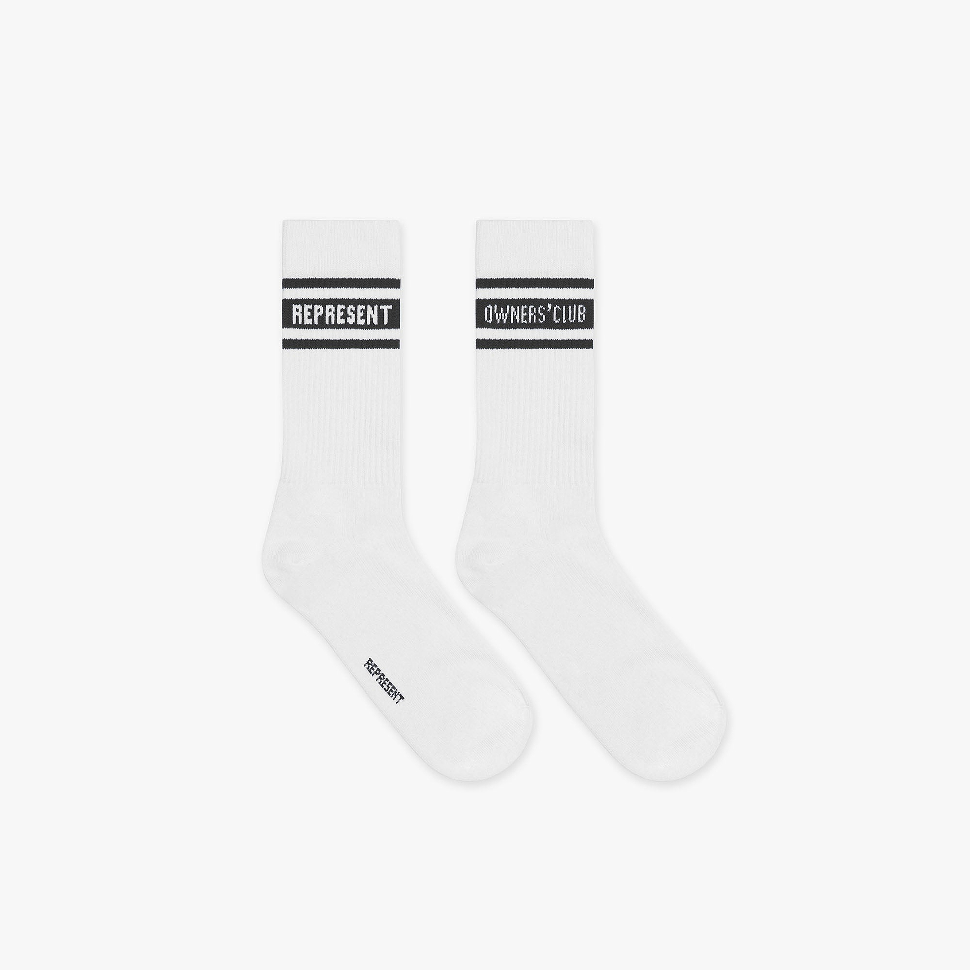 Represent Owners Club Socks - Flat White Black
