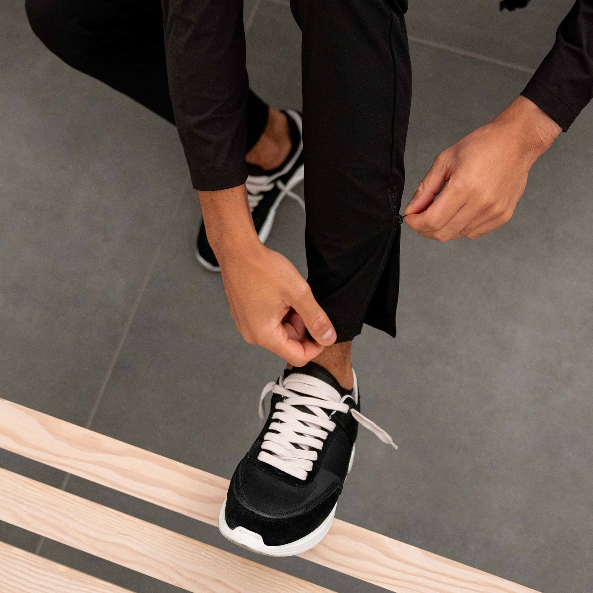 247 Zip Hose - Schwarz