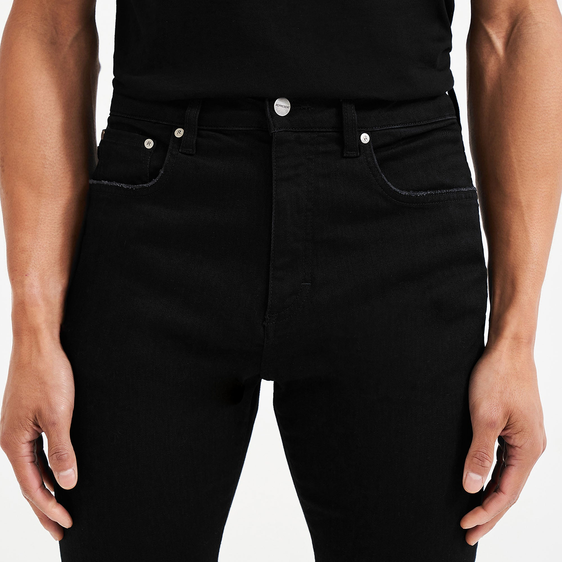 Jeans mit geradem Bein - Schwarz