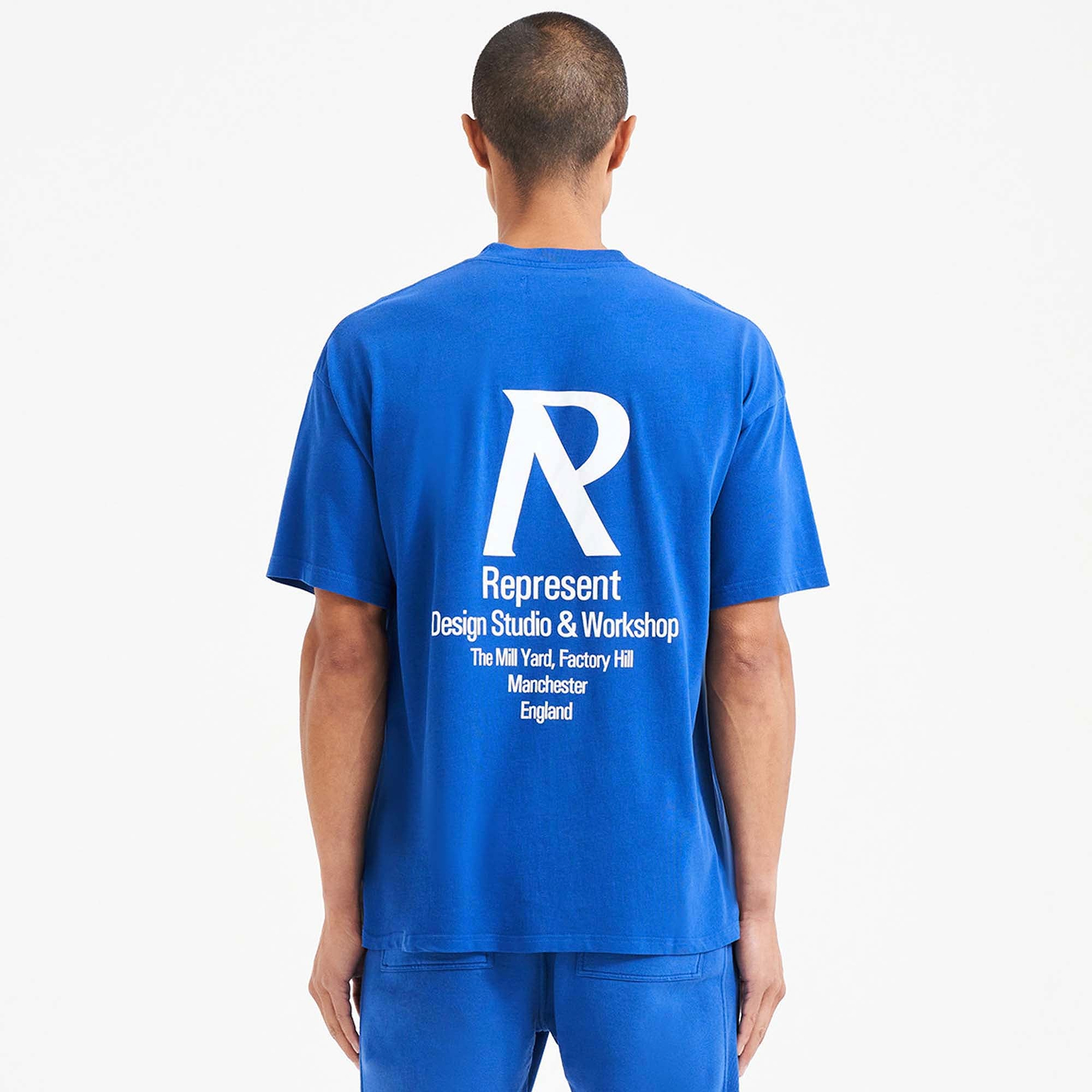T-Shirt mit Initialen - Kobalt