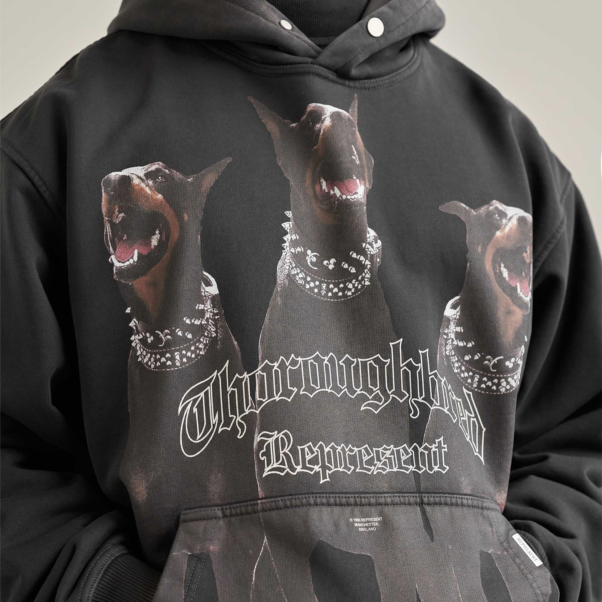 Vollblut-Kapuzenpullover - Vintage Schwarz