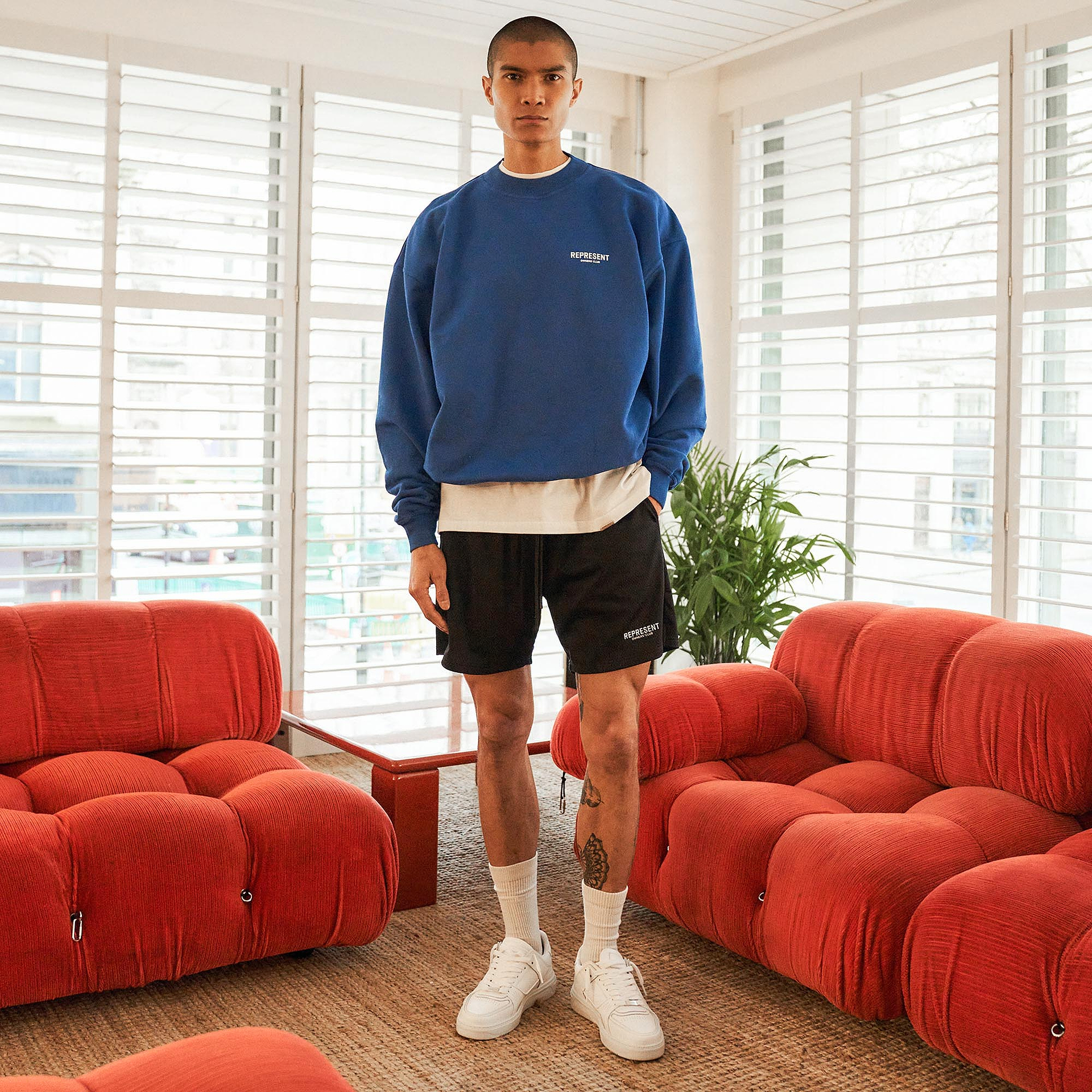 Represent Owners Club Mesh-Shorts - Schwarz