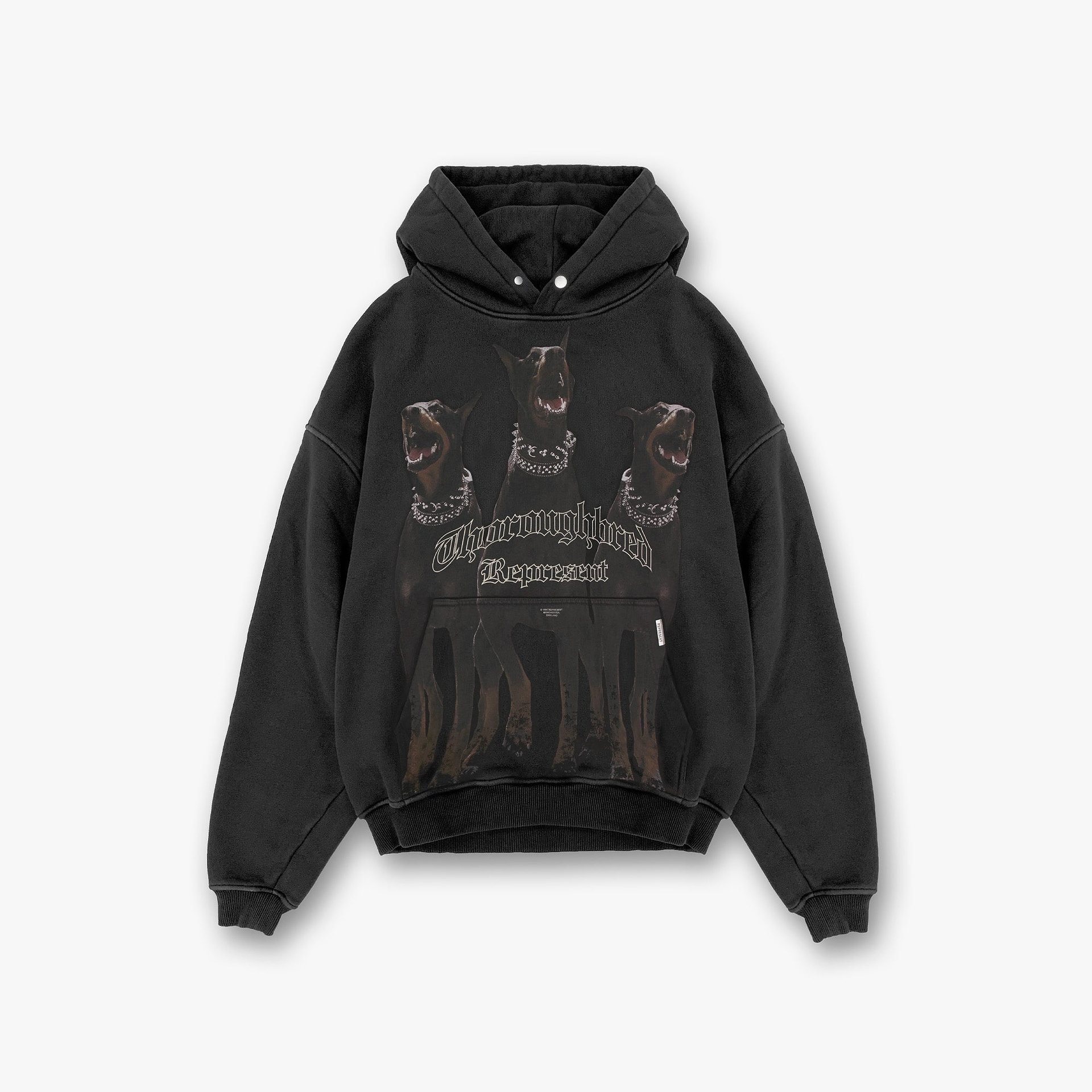 Vollblut-Kapuzenpullover - Vintage Schwarz