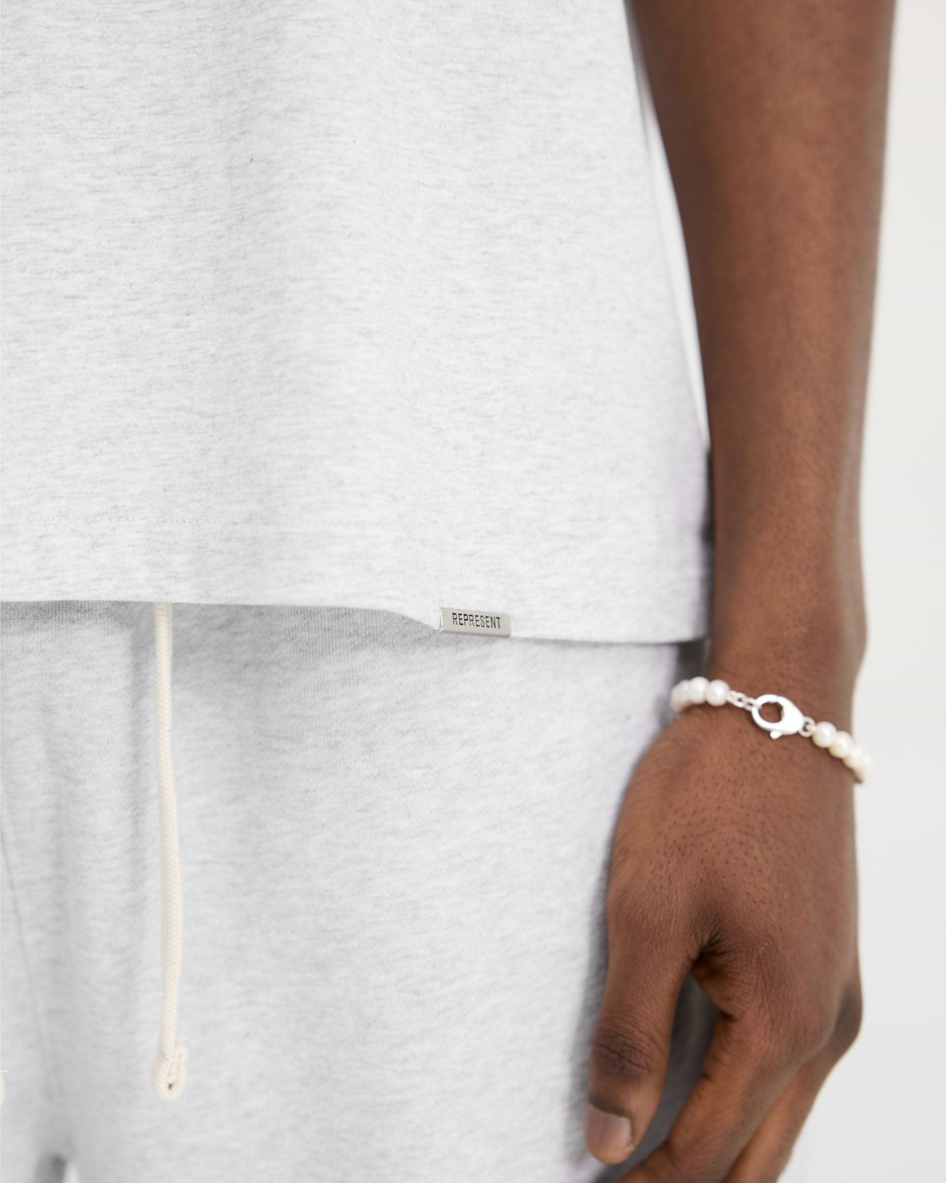 2 x Initial Oversized T-Shirt - Ice Grey Marl