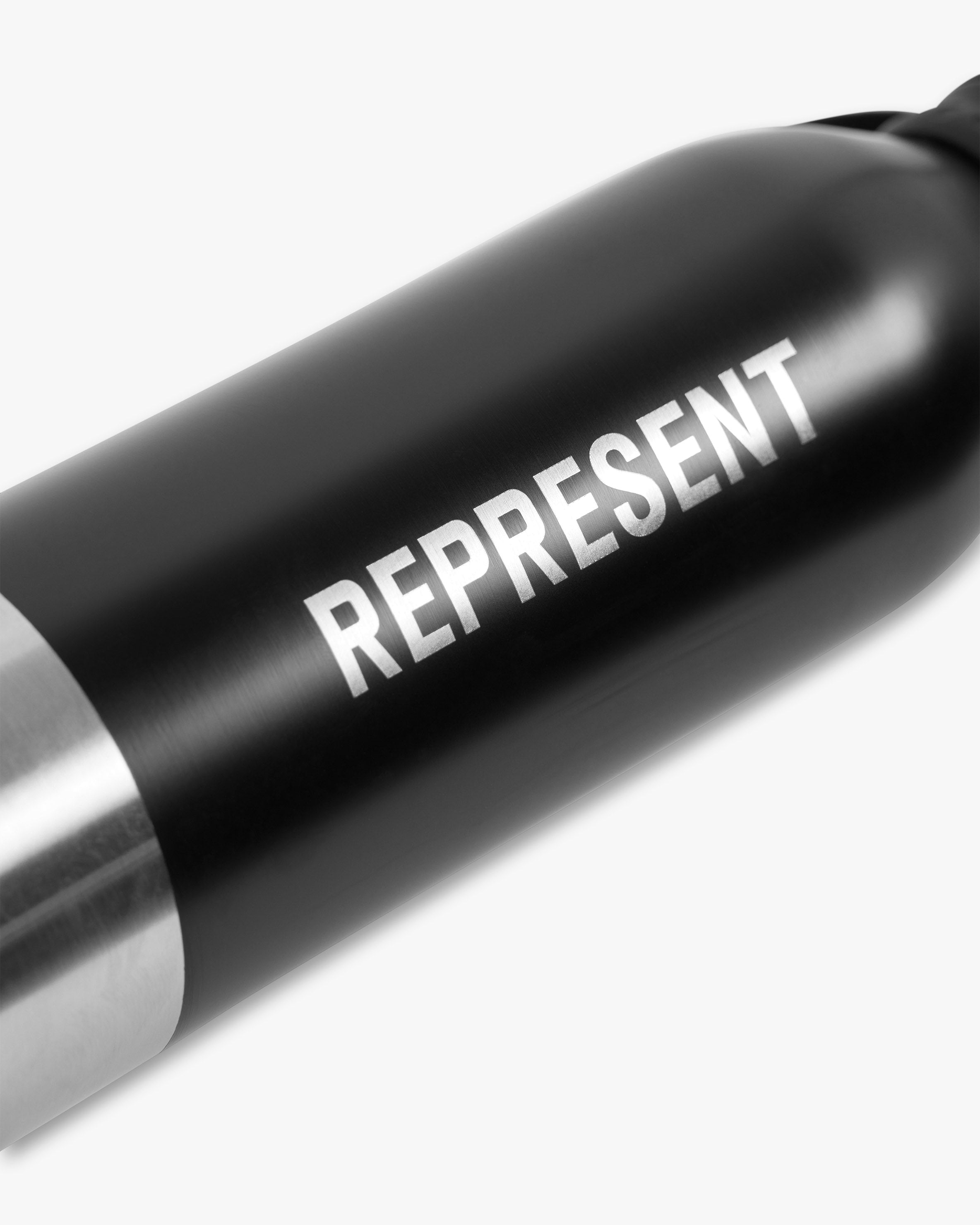 247 Stainless Steel Flask | Black Accessories 247 | Represent Clo