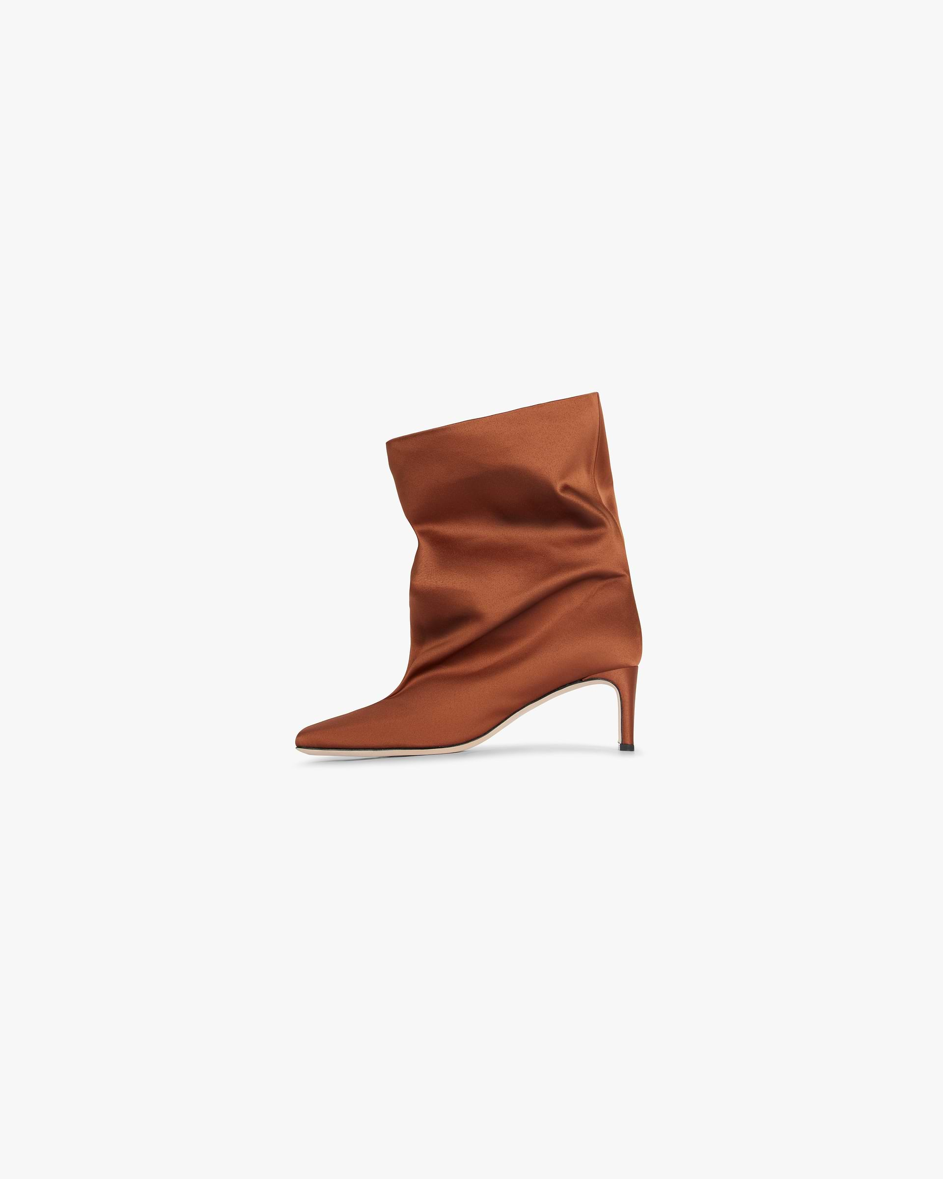 Square Toe Ankle Boot - Burnt Red