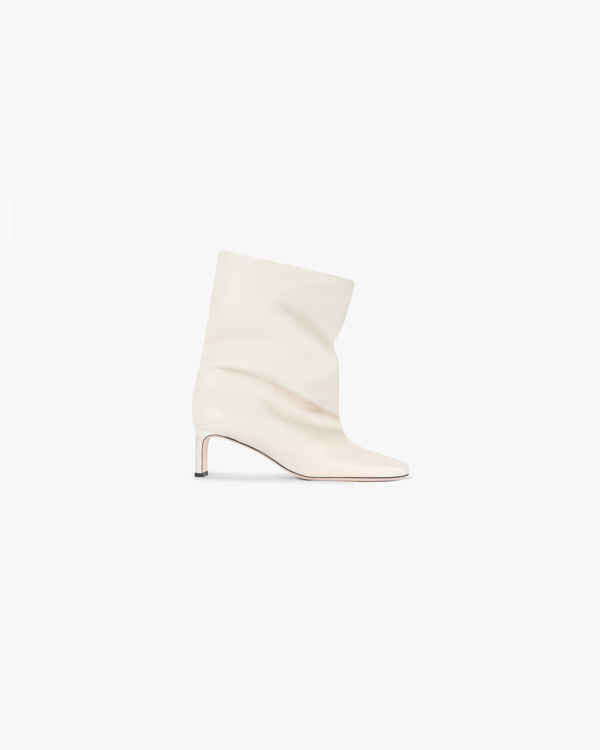 Square Toe Ankle Boot - Ecru