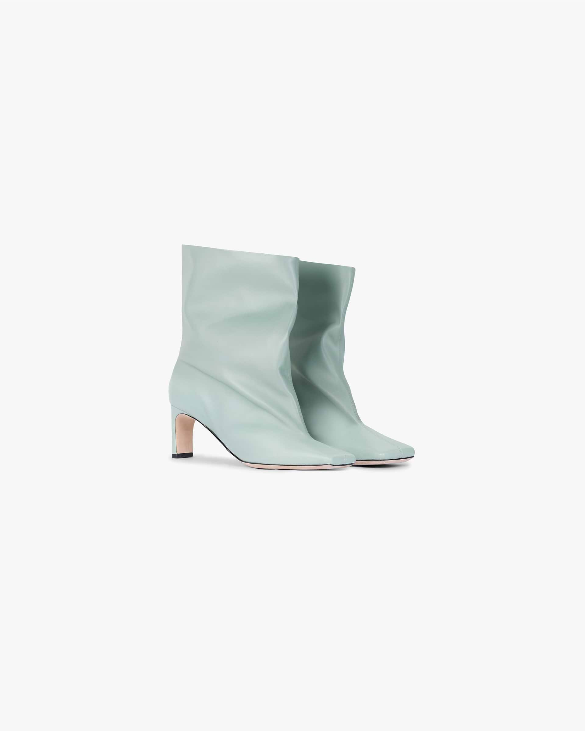 Square Toe Ankle Boot - Basil