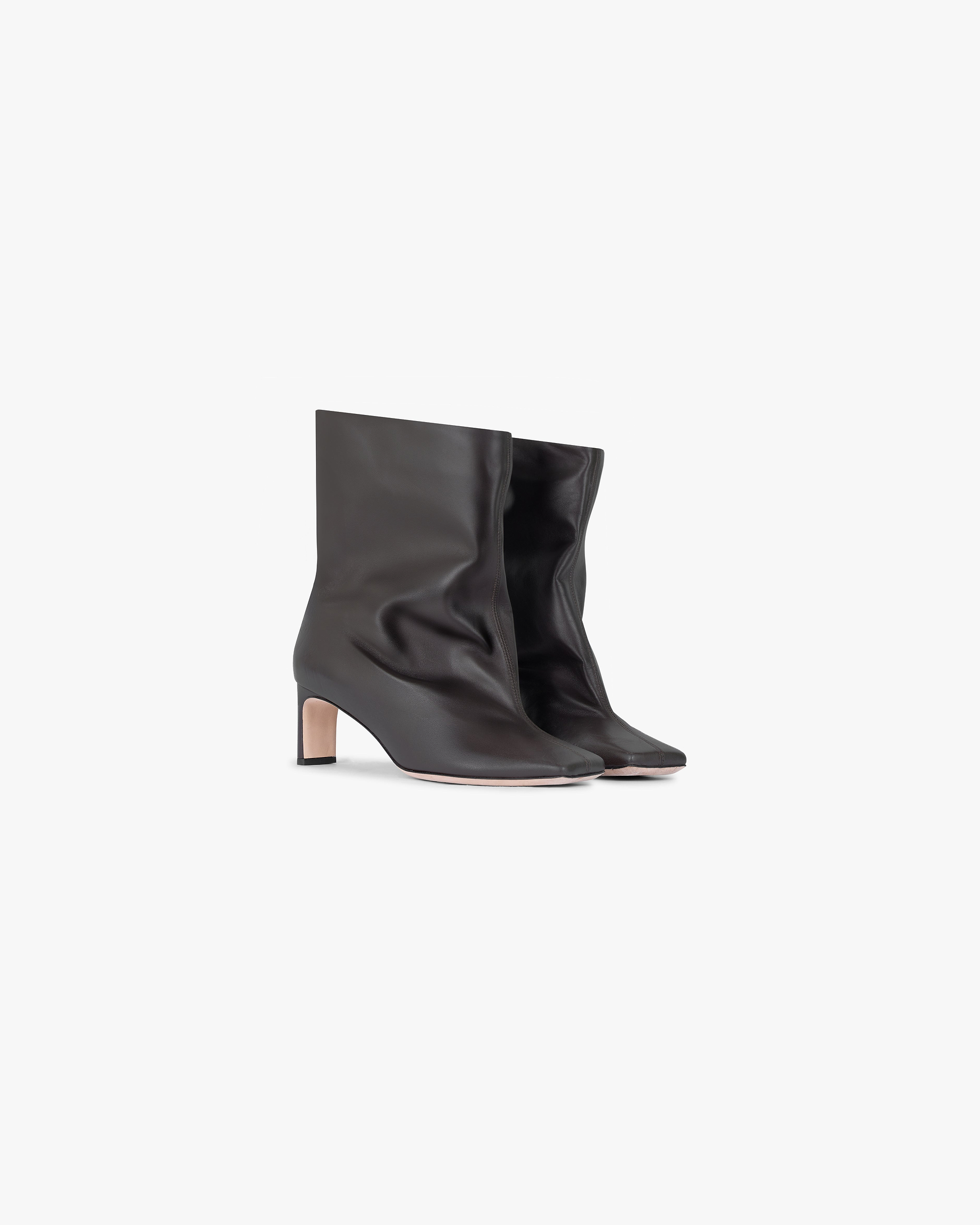 Square Toe Ankle Boot - Black Coffee