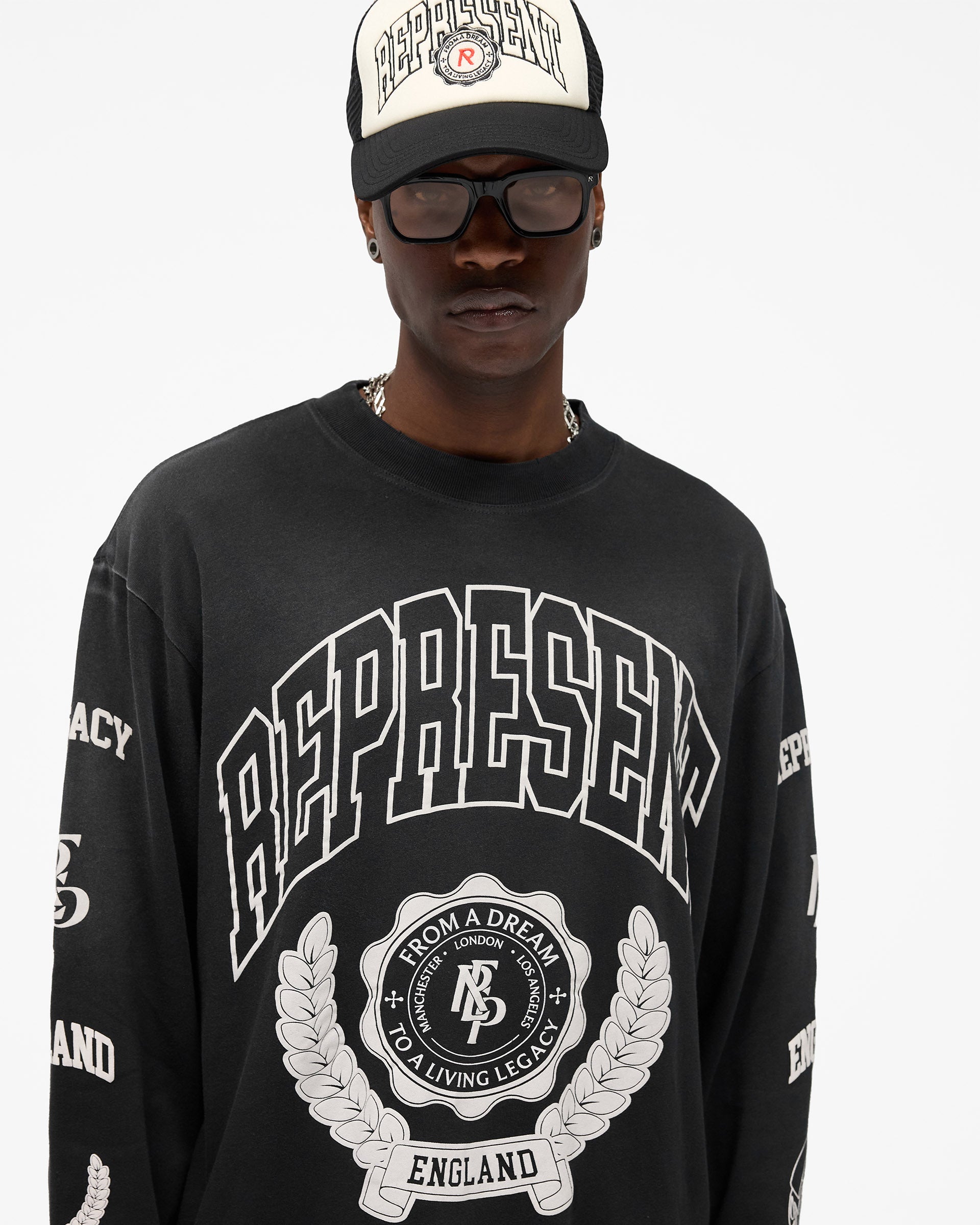 Legacy Crest Long Sleeve T-shirt | T-shirts | REPRESENT