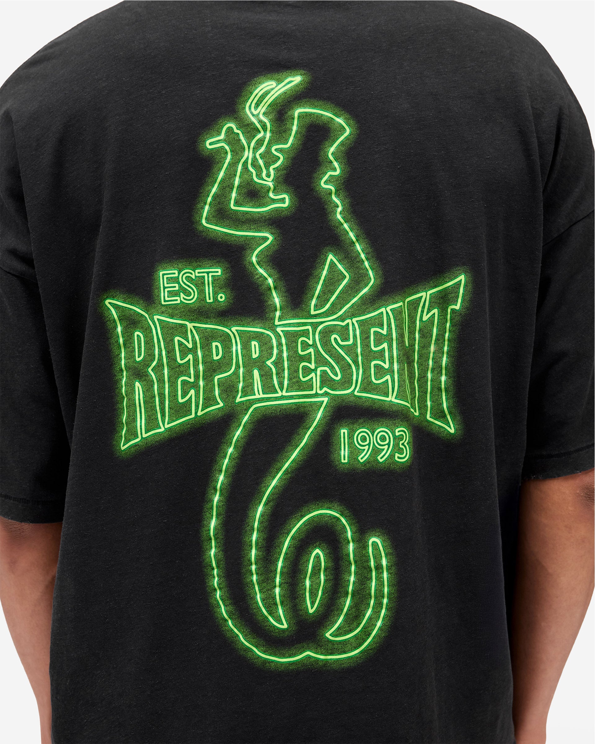洋楽 TE: What You Represent? Viper Room Glow T-Shirt Vintage Black | Glow-In-The-Dark Print Tee