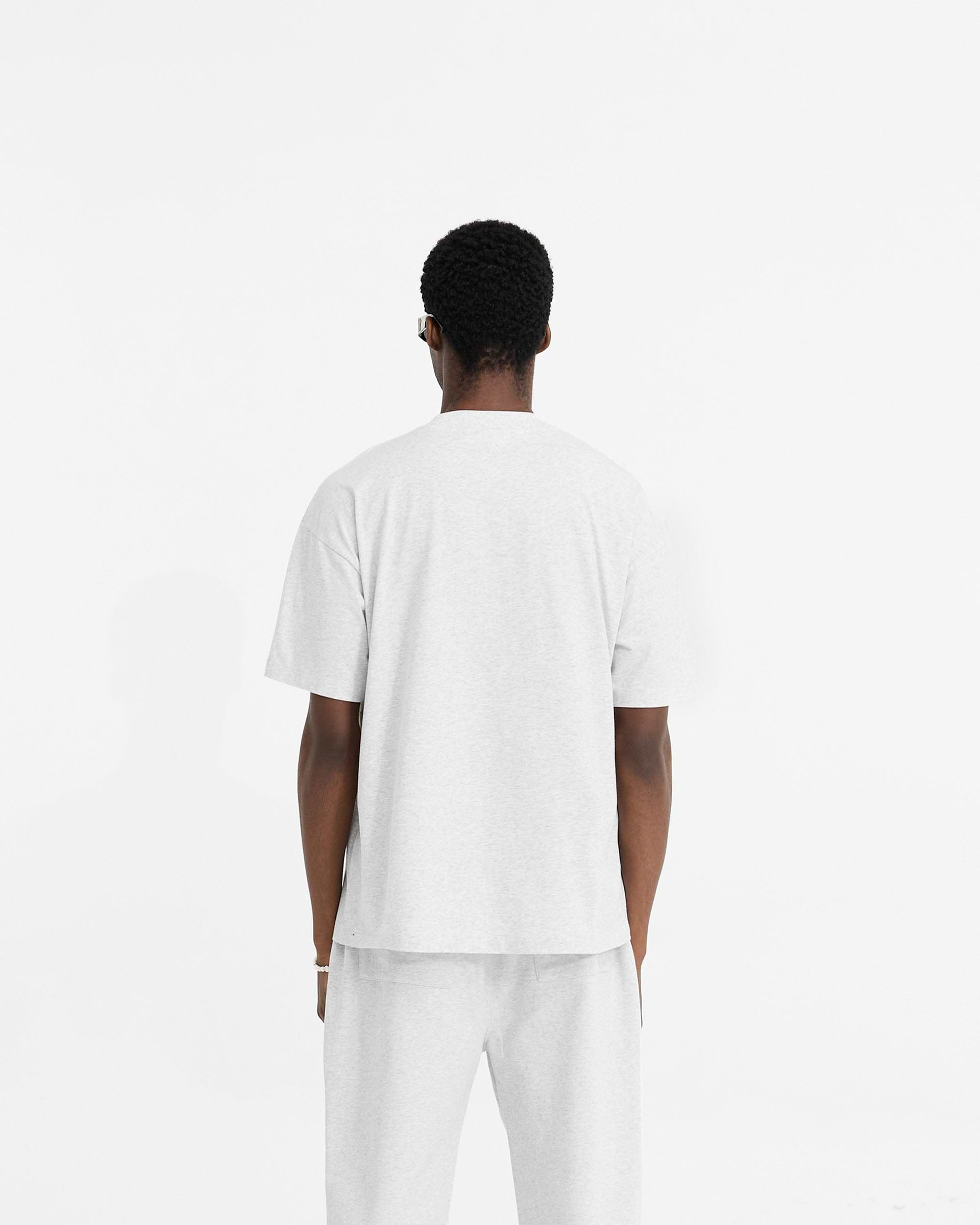 Initial Oversized T-Shirt - Ice Grey Marl