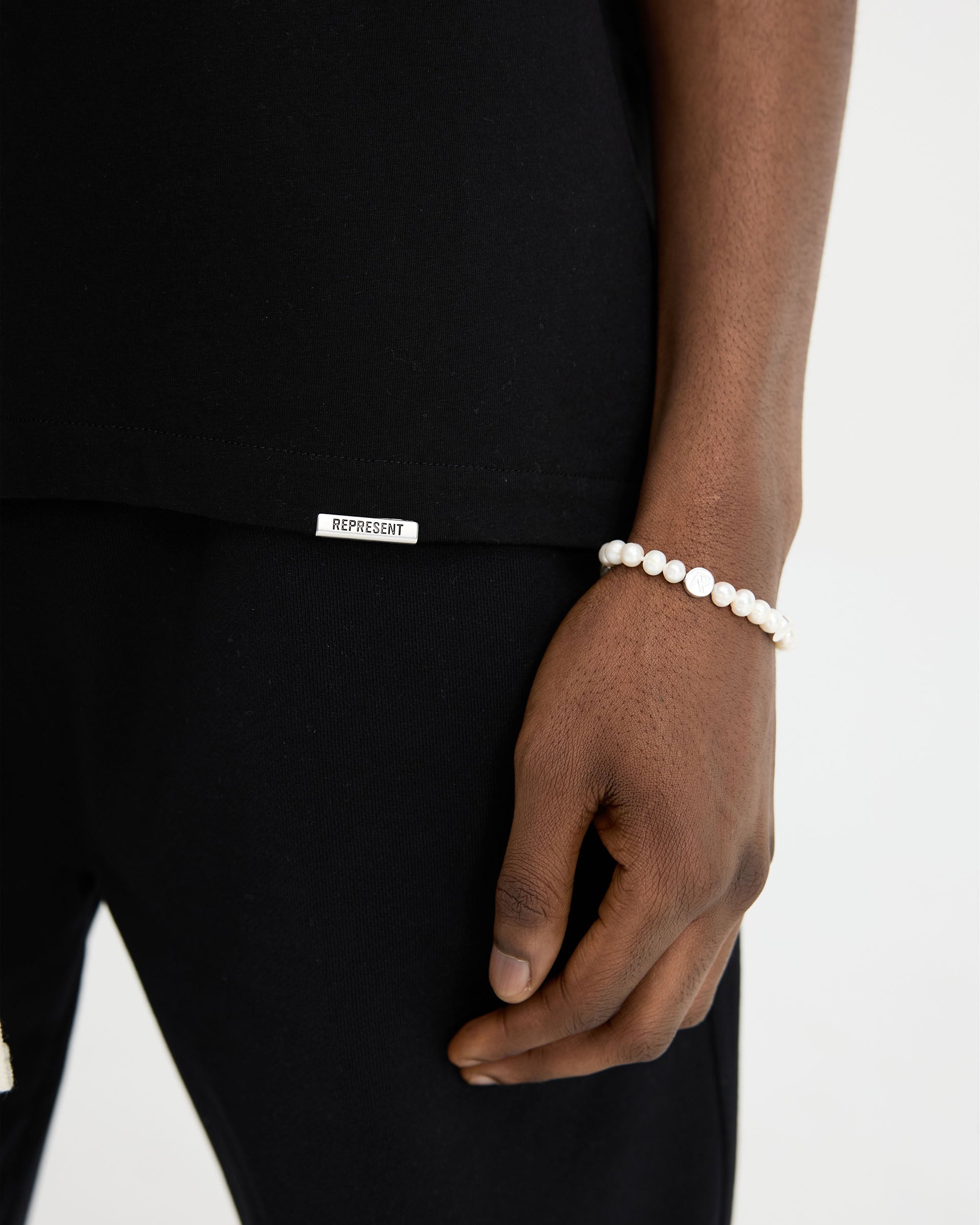 2 x Initial Oversized T-Shirt - Flat White & Black