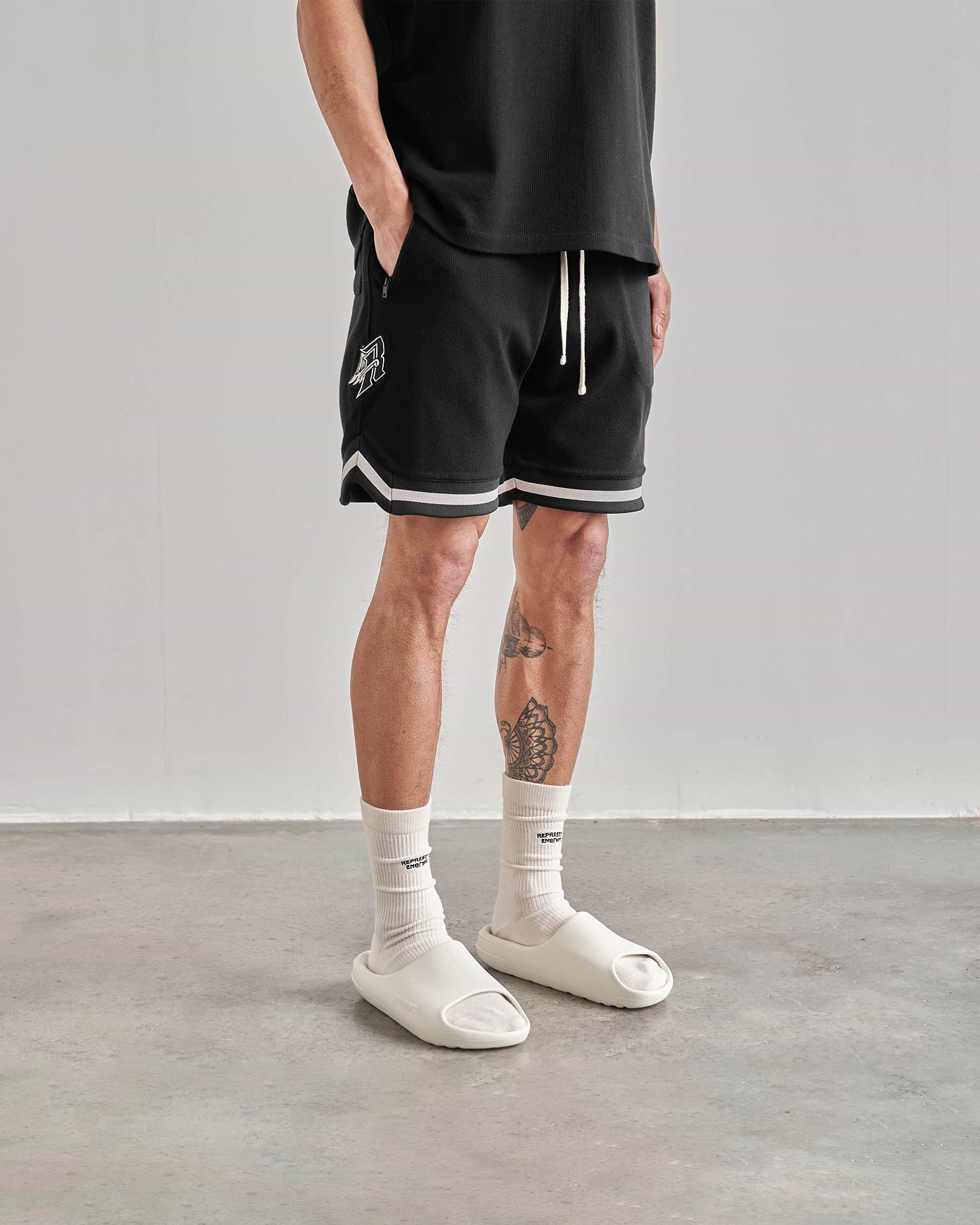 Basketball Shorts | Jet Black Shorts SS22 | Represent Clo