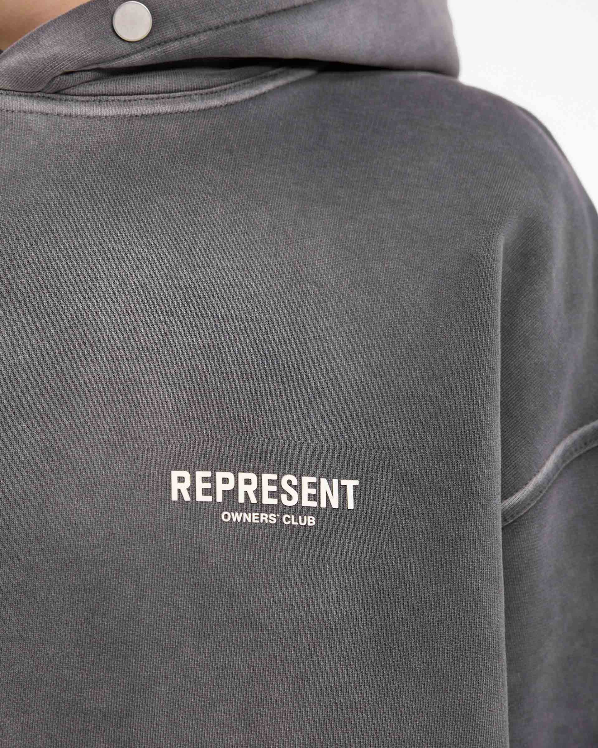 Represent X Oasis Owners Club Hoodie - Stained Black
