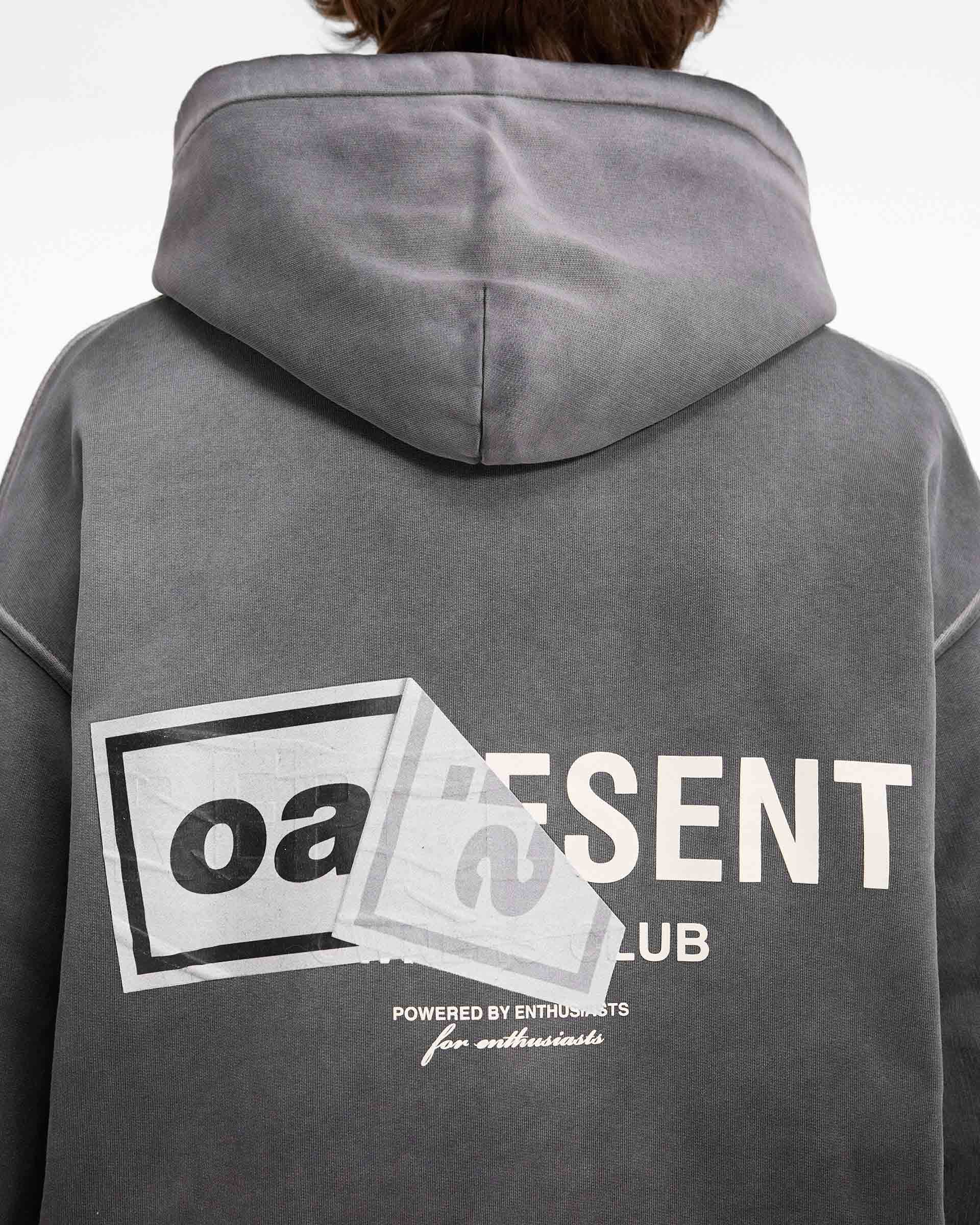 Represent X Oasis Owners Club Hoodie - Stained Black