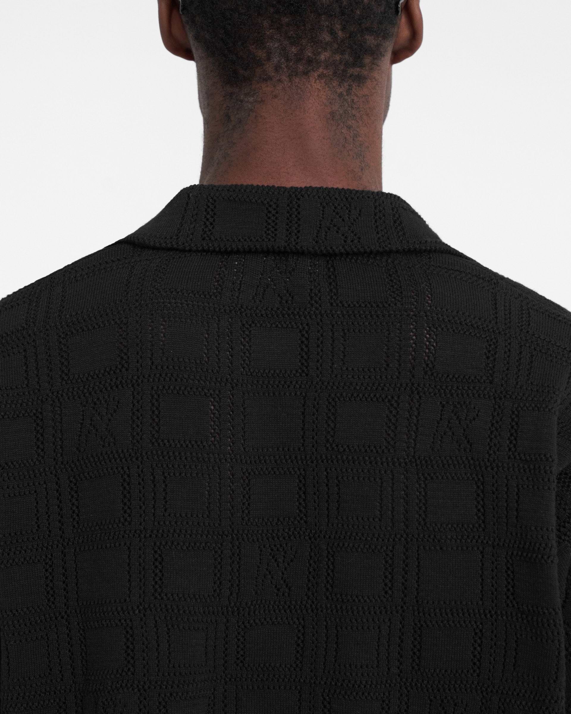 Lace Knit Shirt - Black | REPRESENT