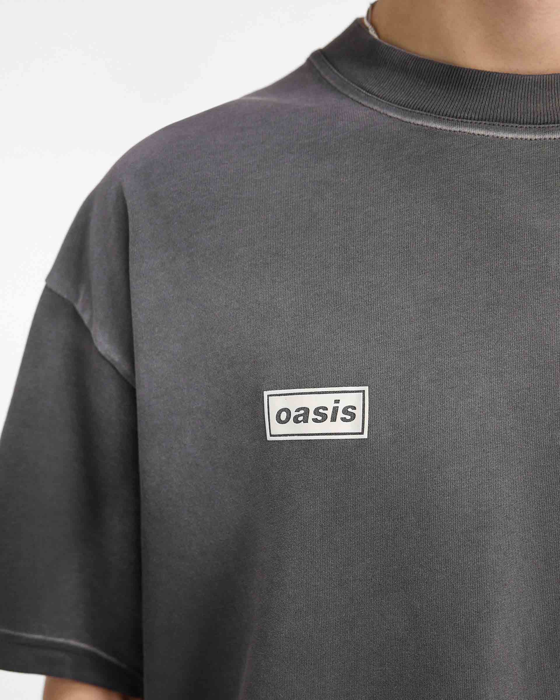 Represent X Oasis Owners Club T-Shirt - Stained Black