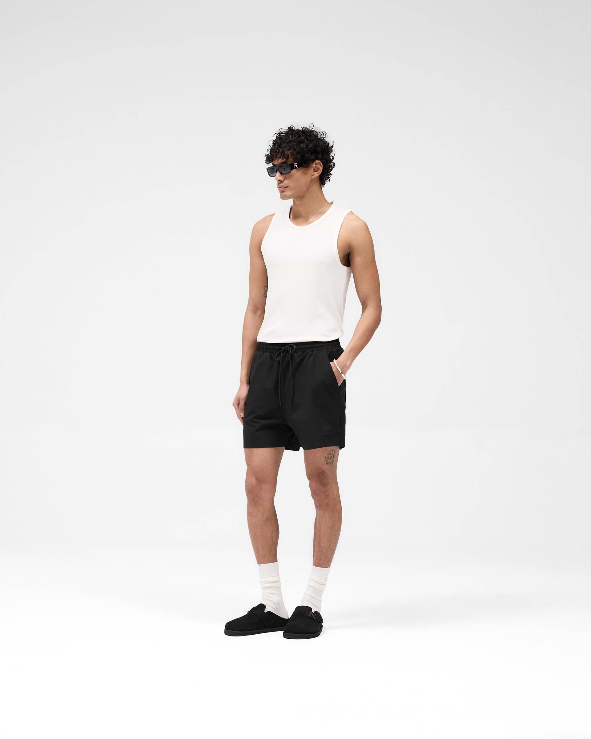 Seersucker Smart Swim Short - Black