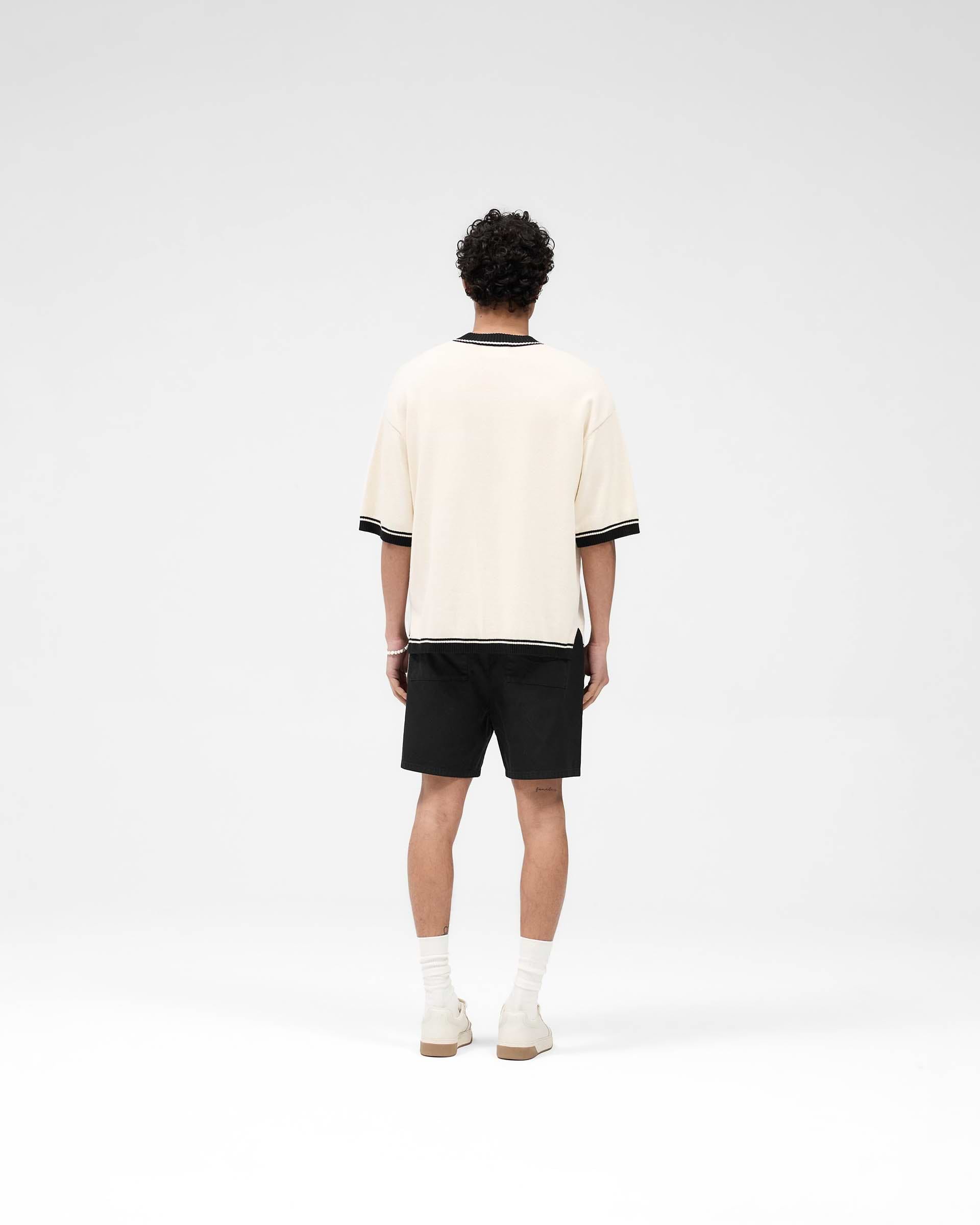 Script Embroidered Knit - Off White