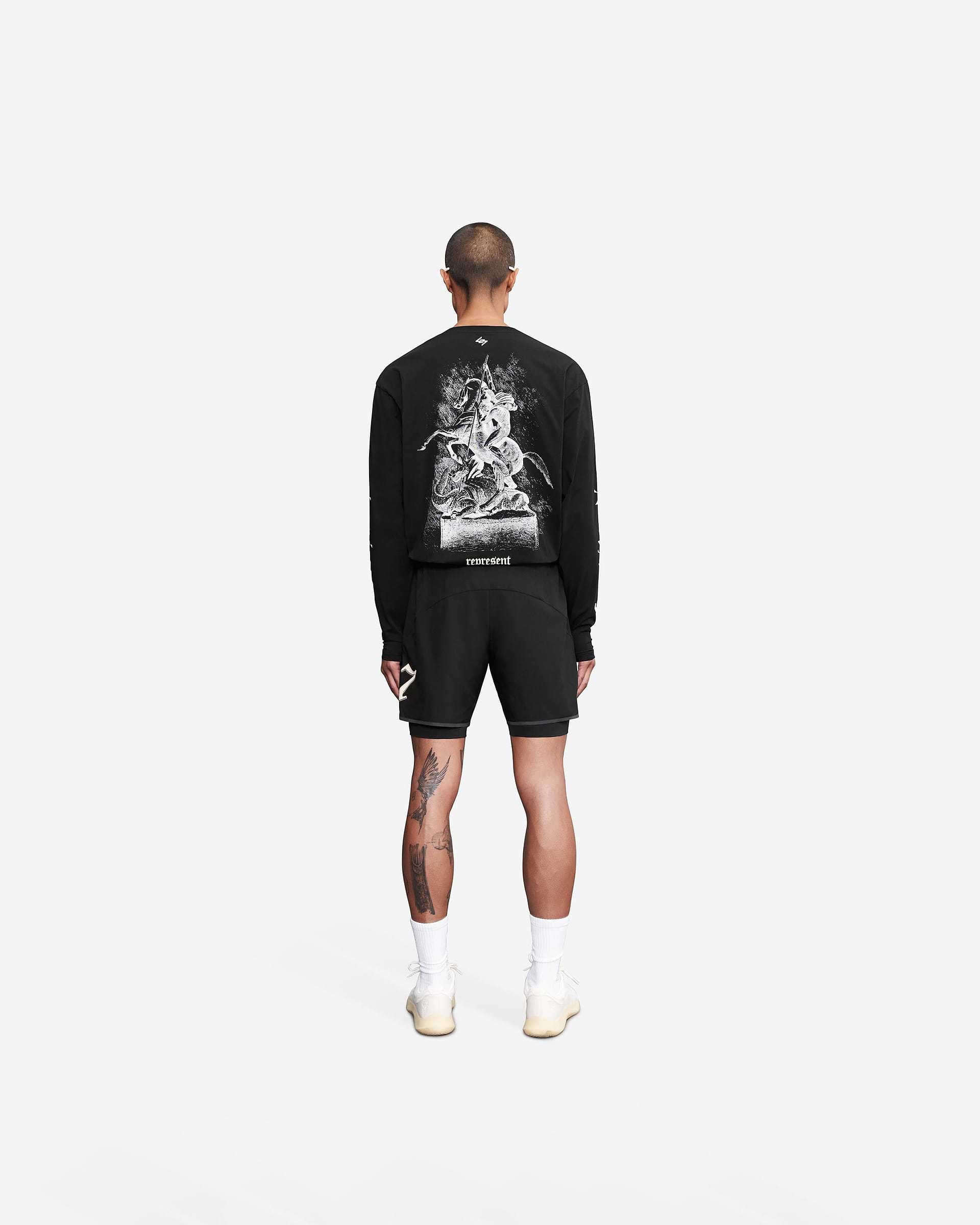 Vintage 247 Long Sleeve T-Shirt - Black Papyrus