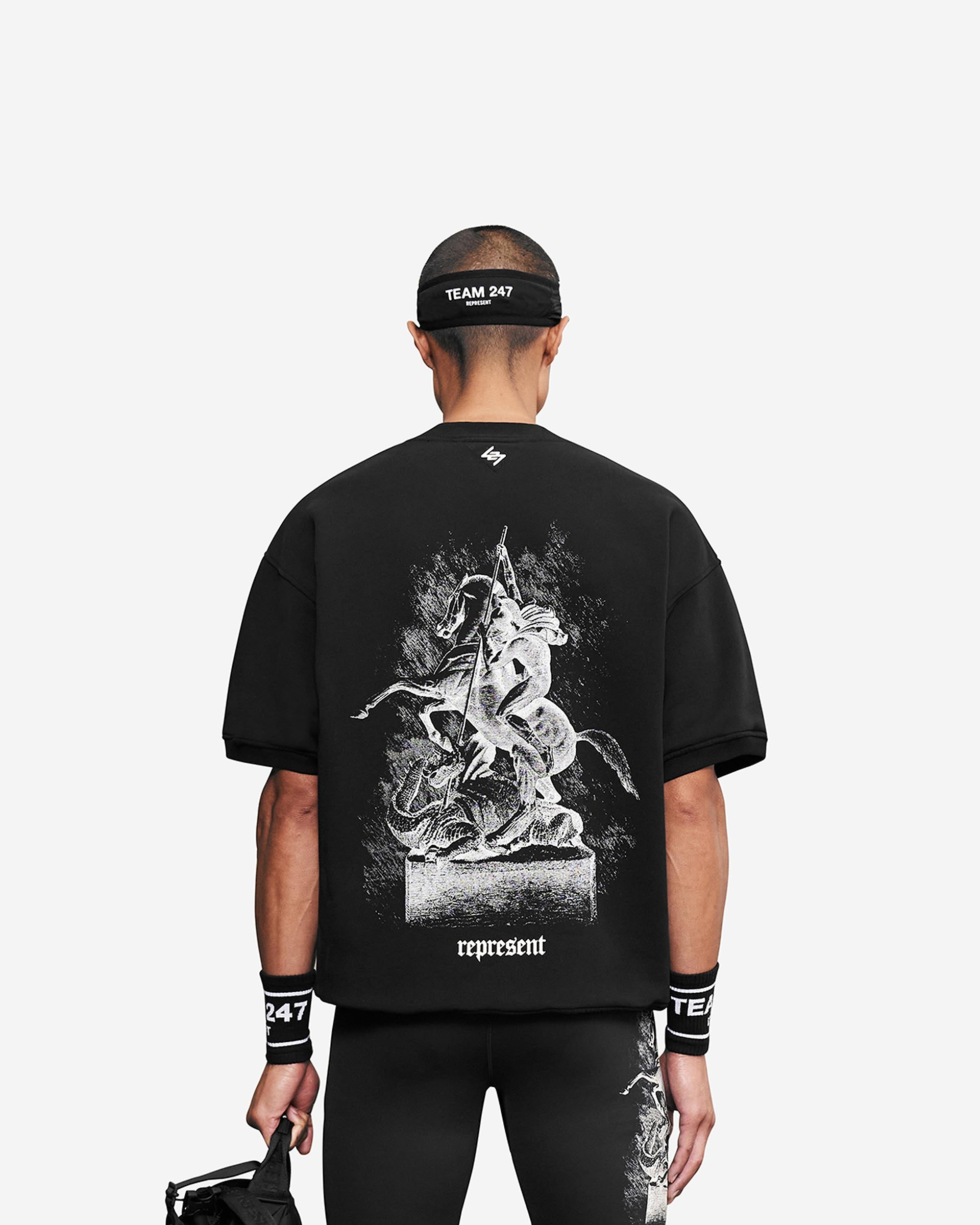 Vintage 247 Short Sleeved Sweatshirt - Black Papyrus