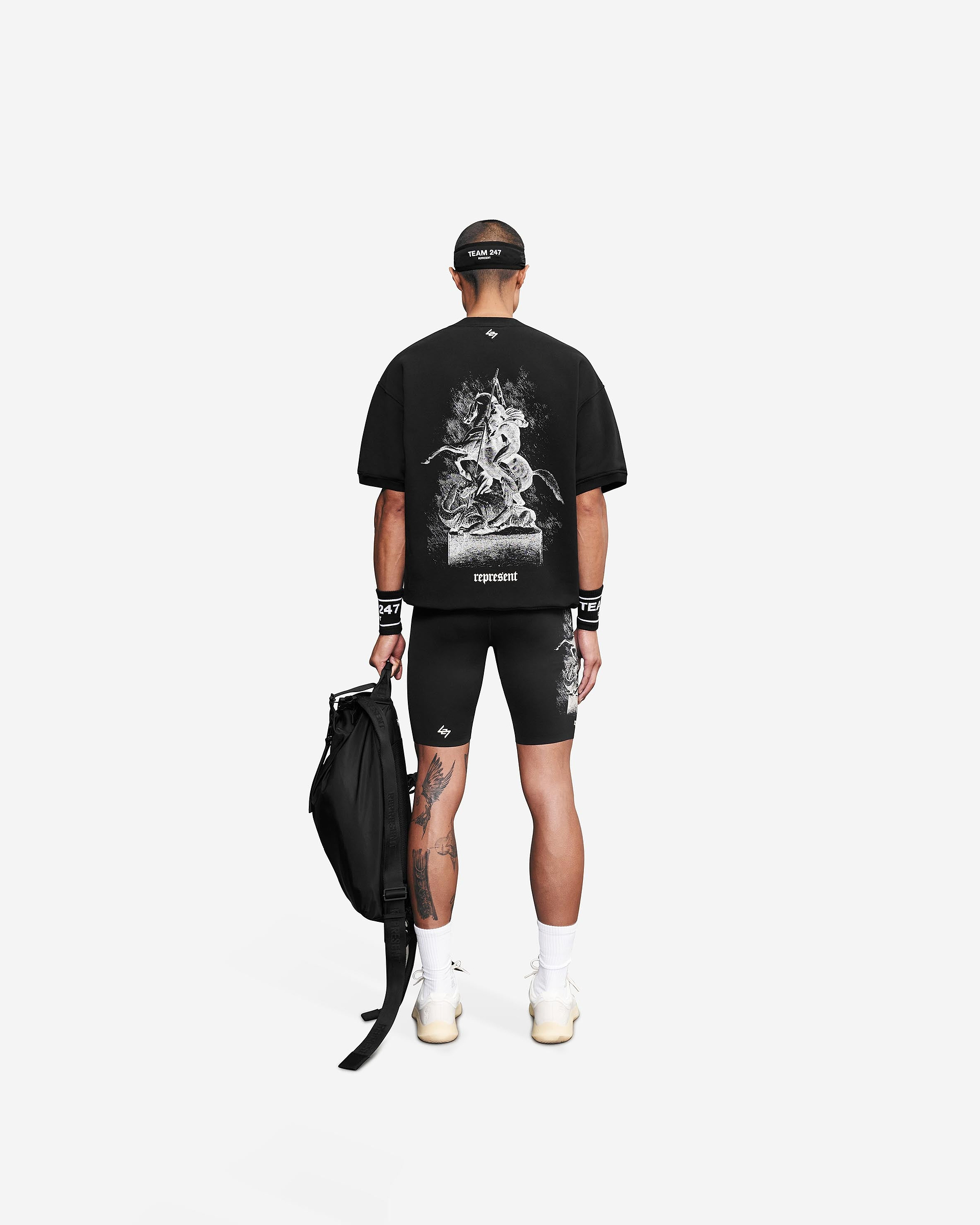 Vintage 247 Short Sleeved Sweatshirt - Black Papyrus