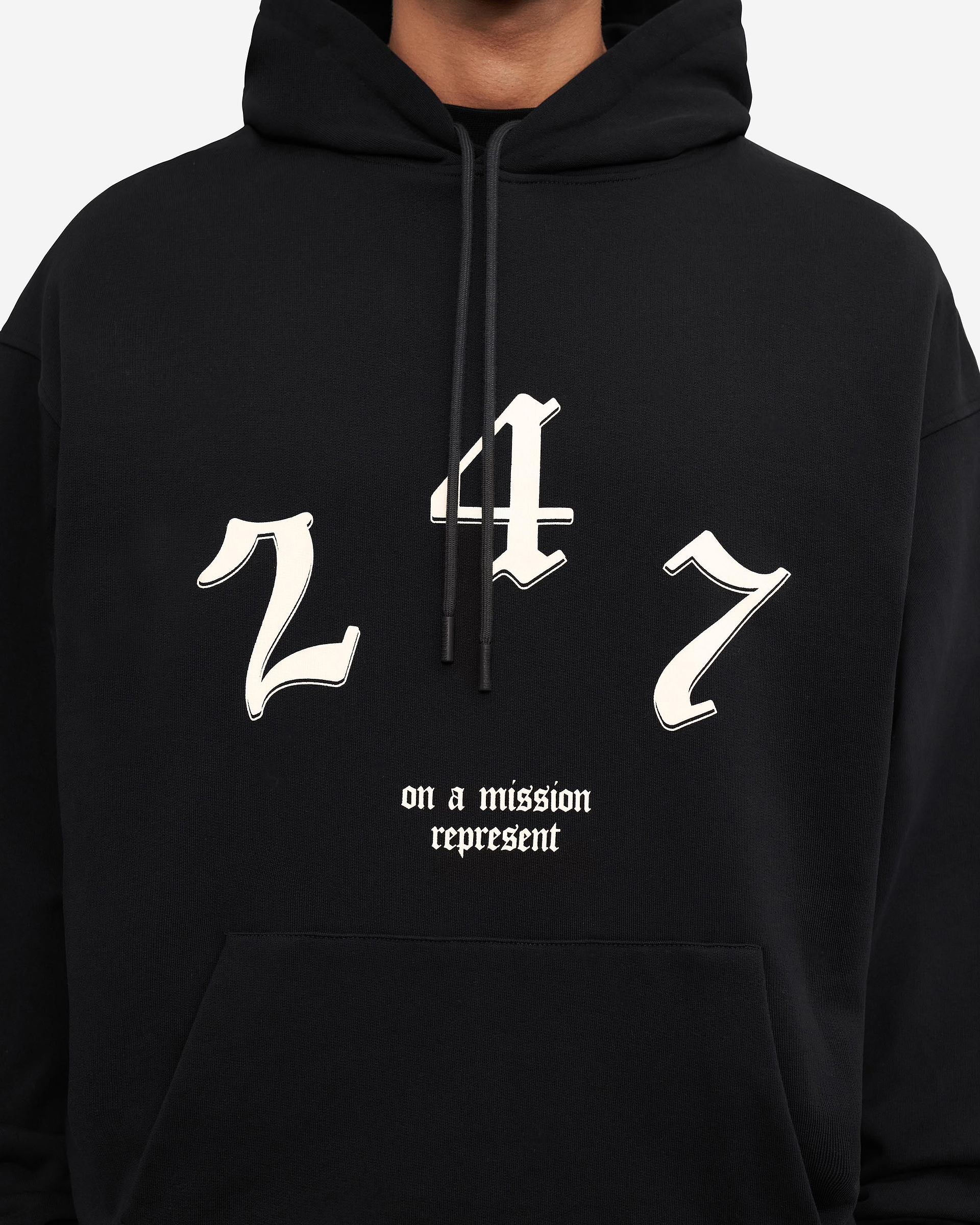 Vintage 247 Oversized Hoodie - Black Papyrus