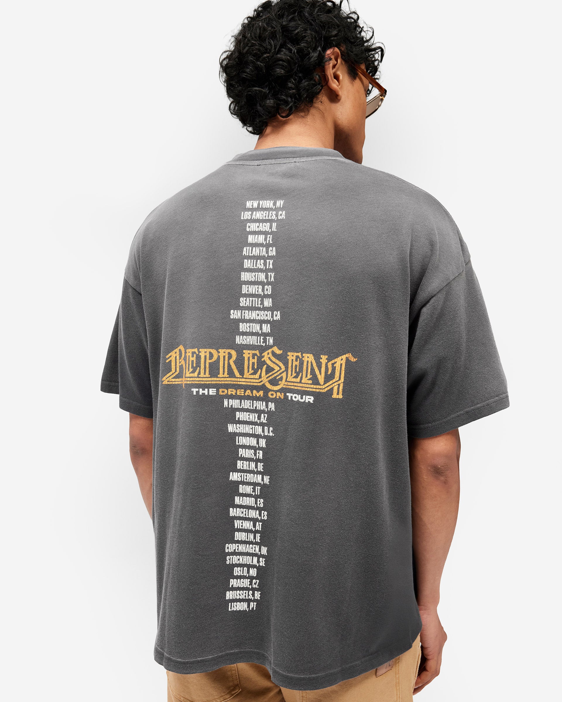 Golden Tour T-Shirt Sun Fade Grey | Spring Summer T Shirts | REPRESENT