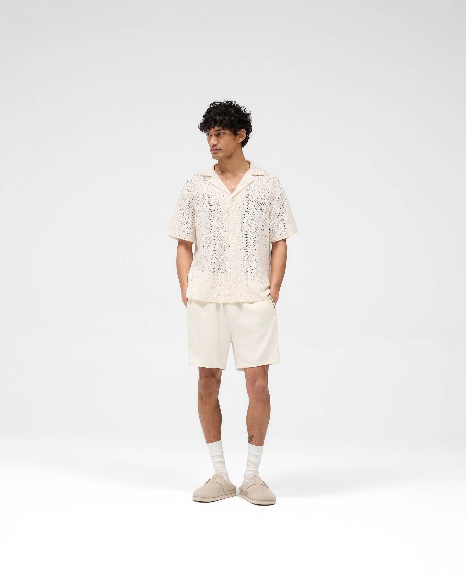 Knitted Panel Short - Antique White