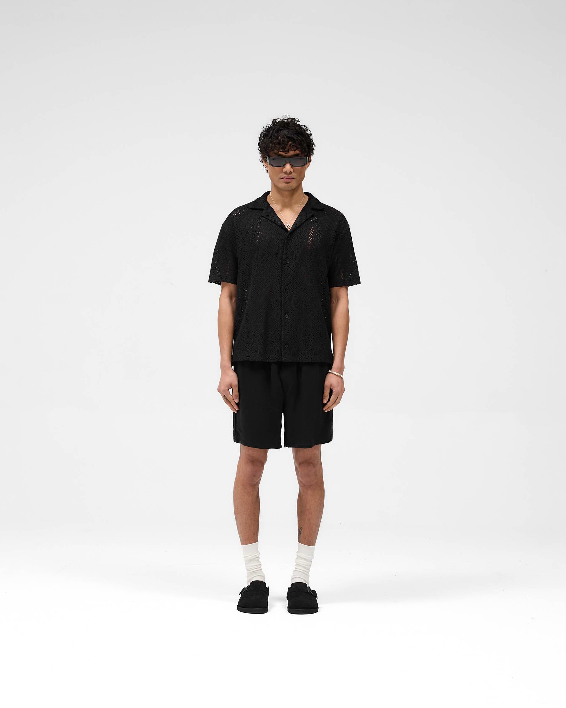 Knitted Panel Short - Black