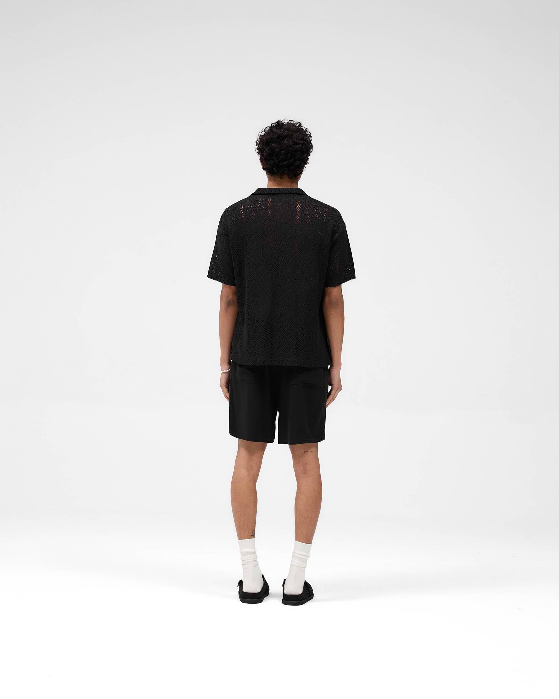 All Over Crochet Shirt - Jet Black