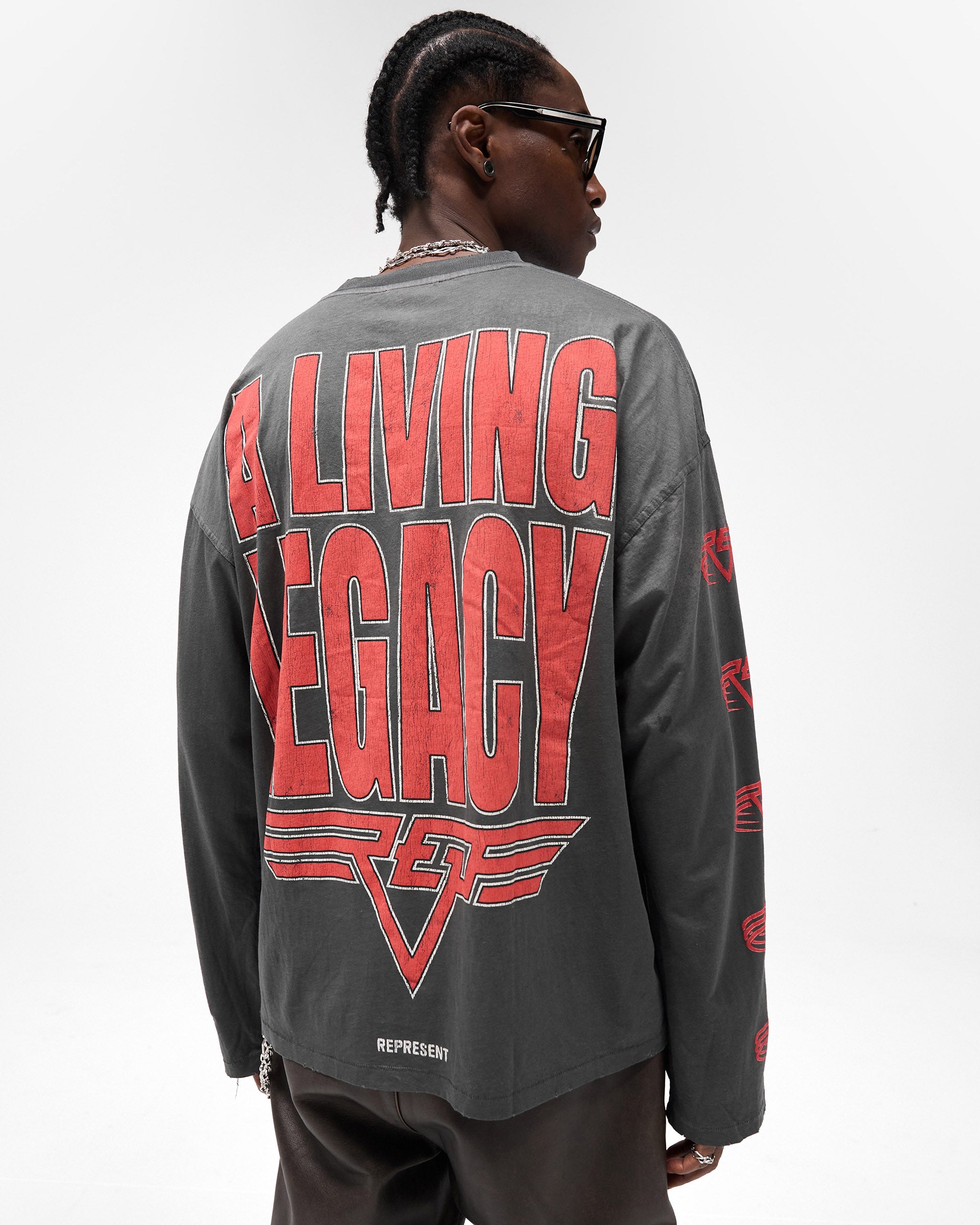 Reversible Living Legacy Tour Long Sleeve T-Shirt - Sun Fade Grey