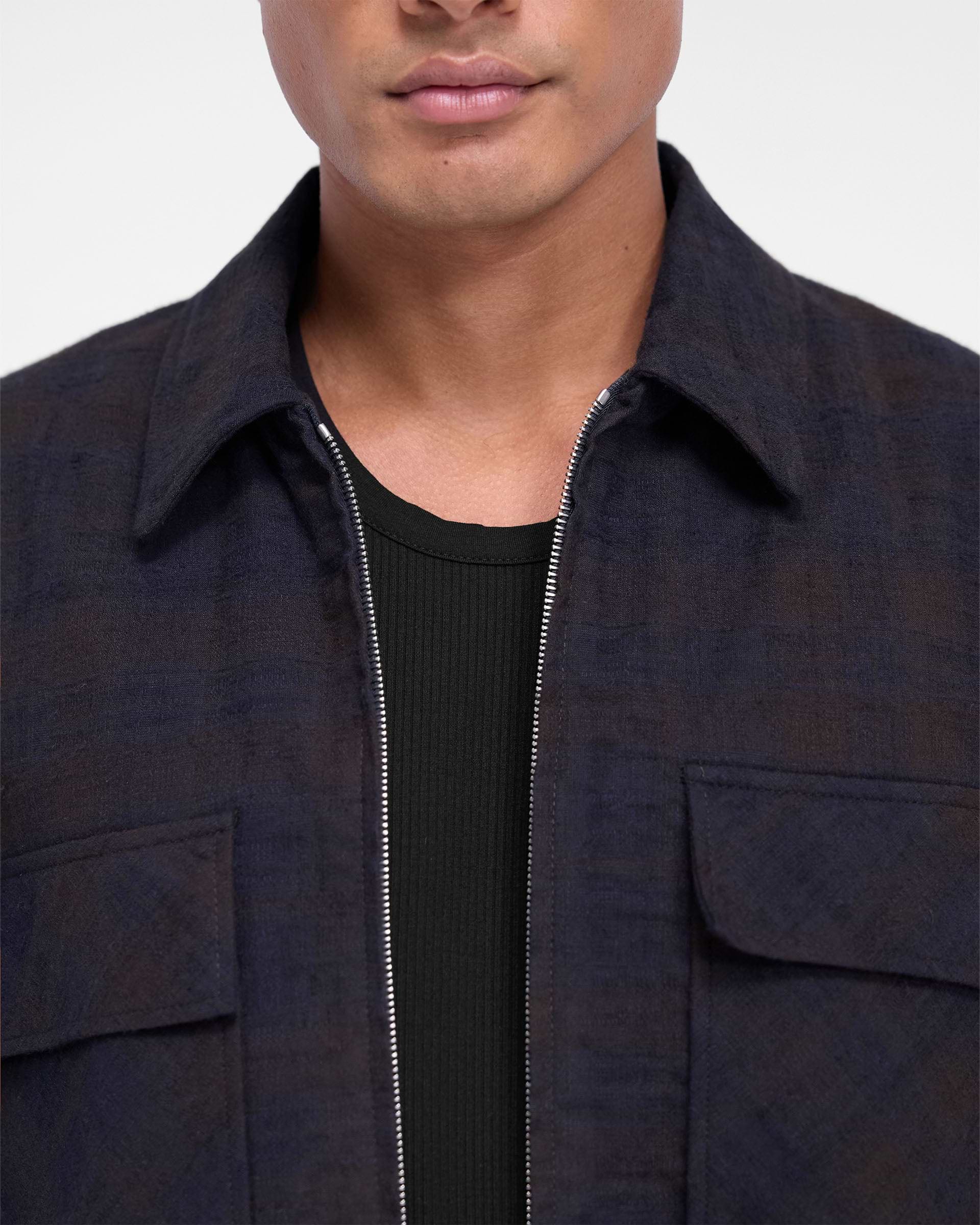 Wadded Zip Overshirt - Midnight Navy | REPRESENT