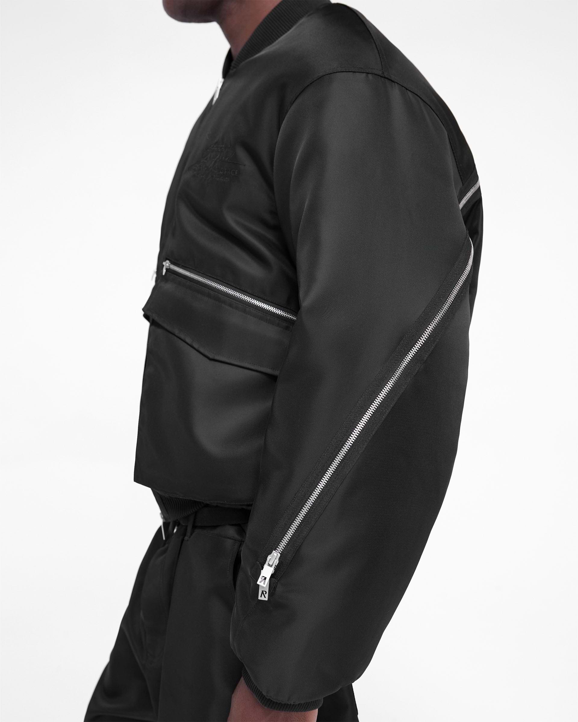 Zip Back Bomber Jacket - Jet Black | REPRESENT