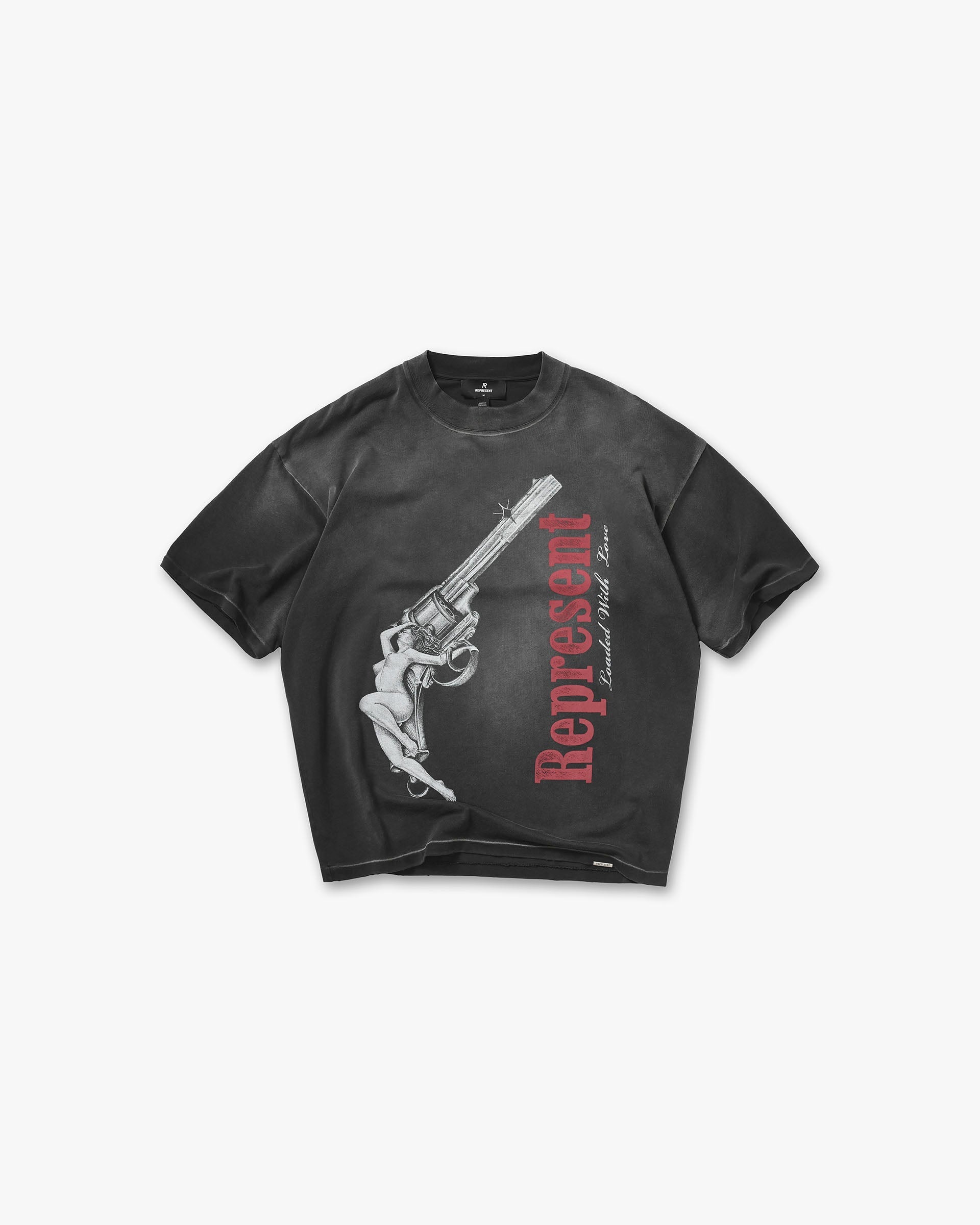 Loaded With Love T-Shirt - Stained Black