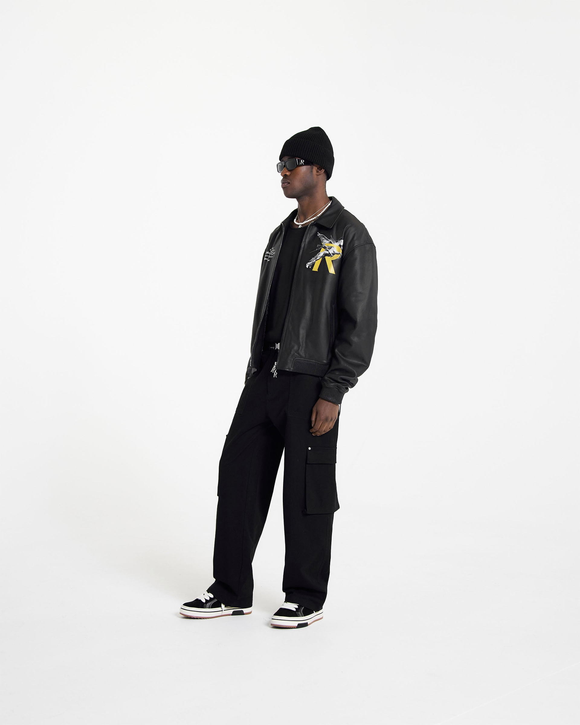 Giants Leather Jacket - Black