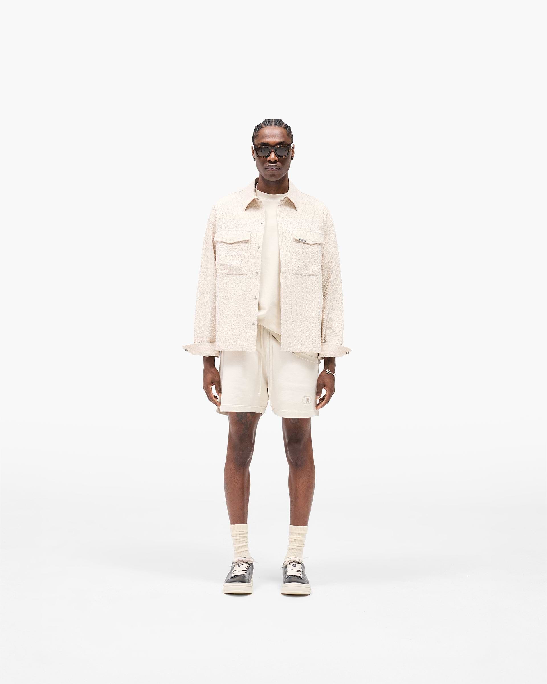 Textured Long Sleeve Shirt - Champagne