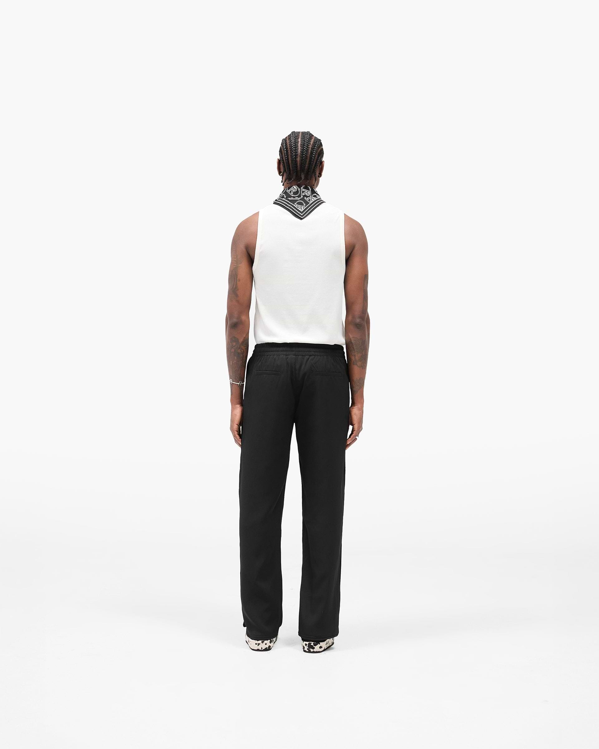 Piped Track Pant - Jet Black