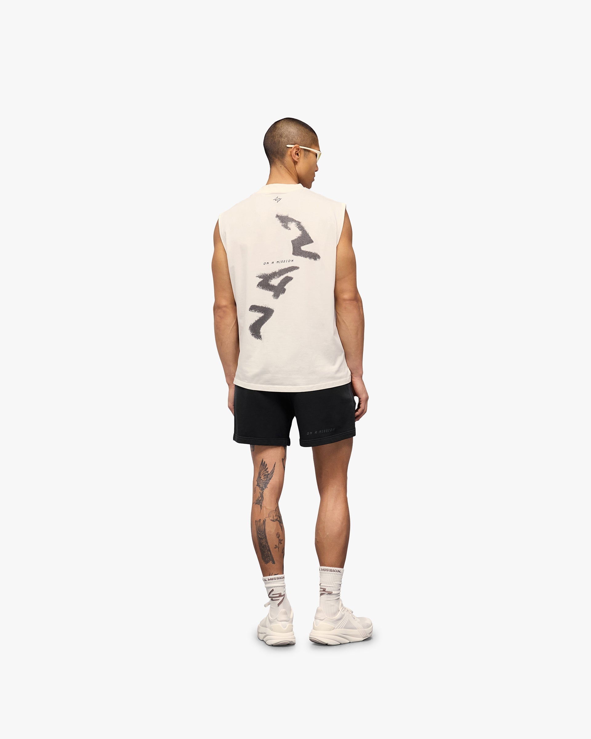 247 Motion Oversized Tank - Flat White
